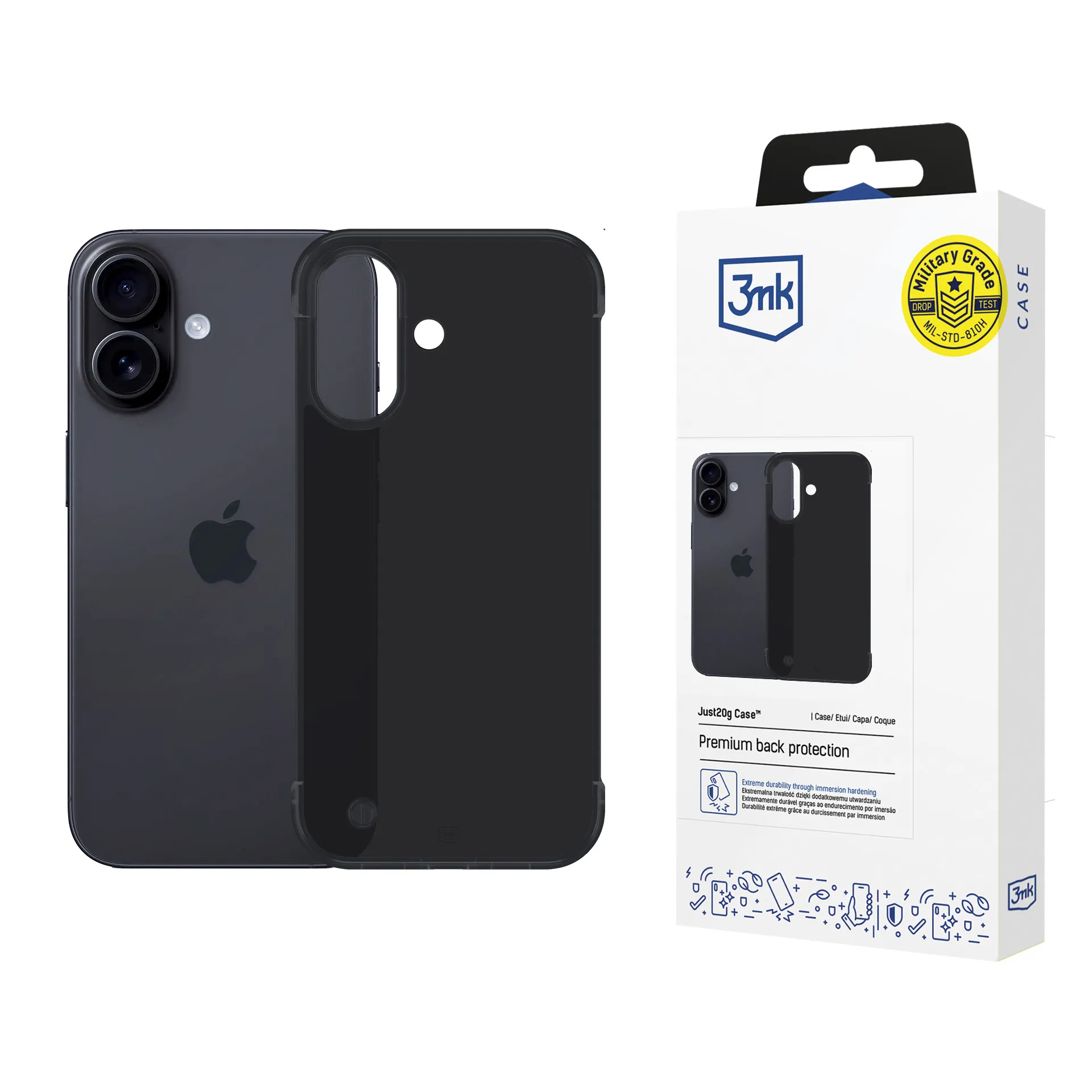 Ultralight case for Apple iPhone 16 - 3mk Just20g Matt Case