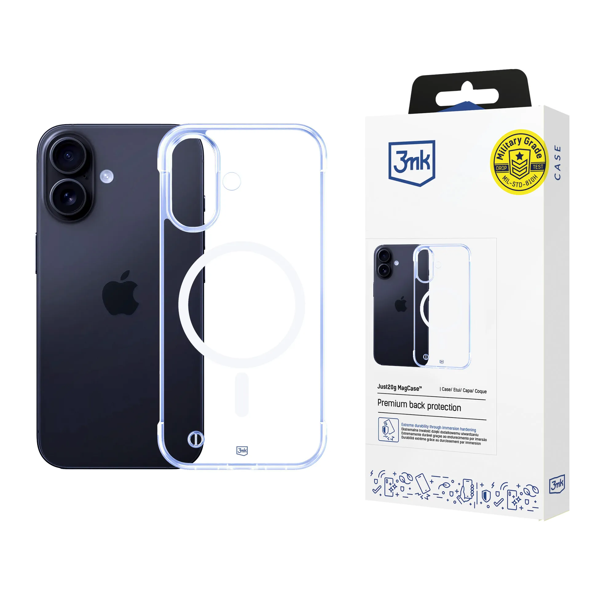 Ultralight case for Apple iPhone 16 - 3mk Just20g MagCase™