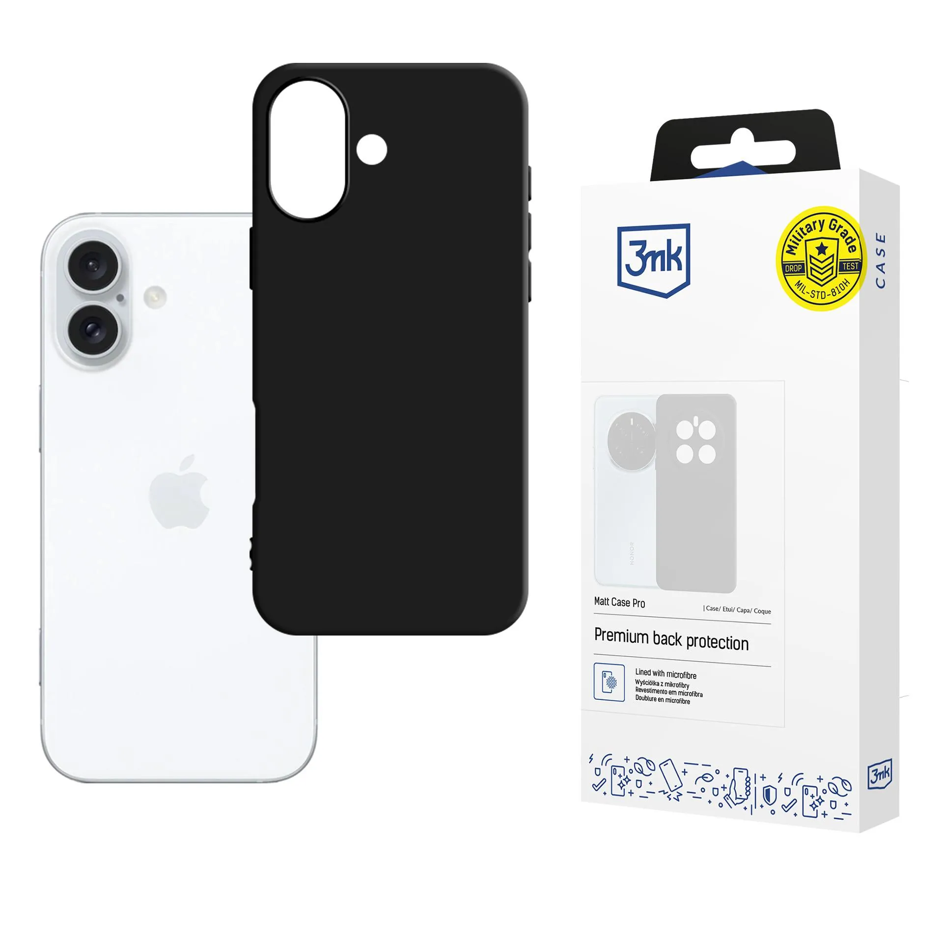 Case for Apple iPhone 16 - 3mk Matt Case Black