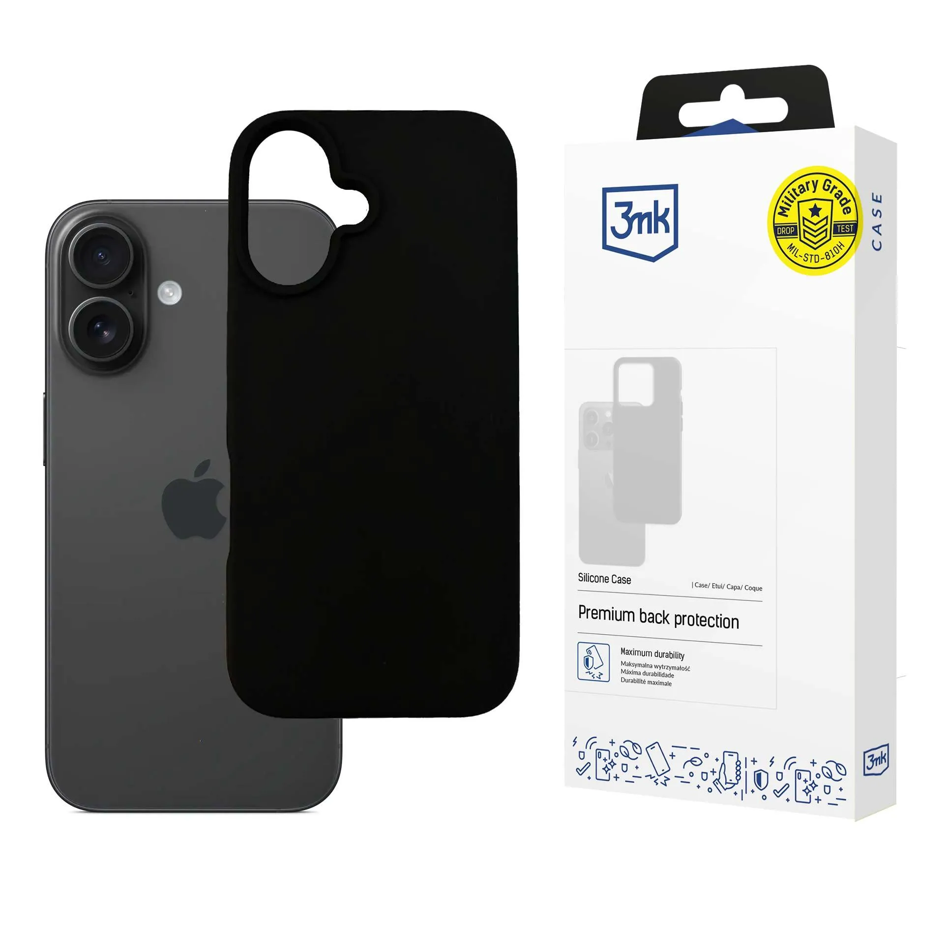 Case for Apple iPhone 16 - 3mk Silicone Case Black