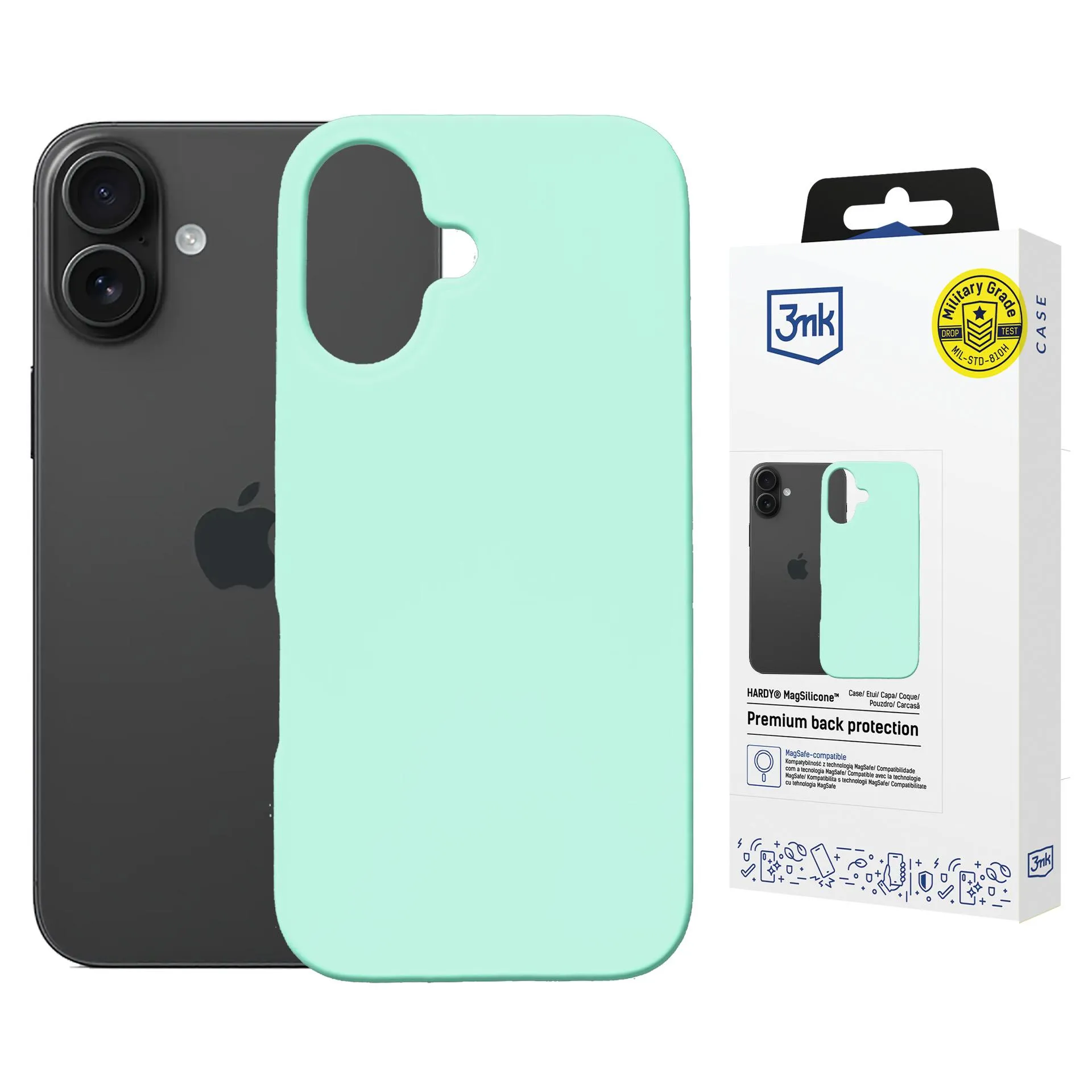 Case for Apple iPhone 16 Plus - 3mk Hardy MagSilicone Teal