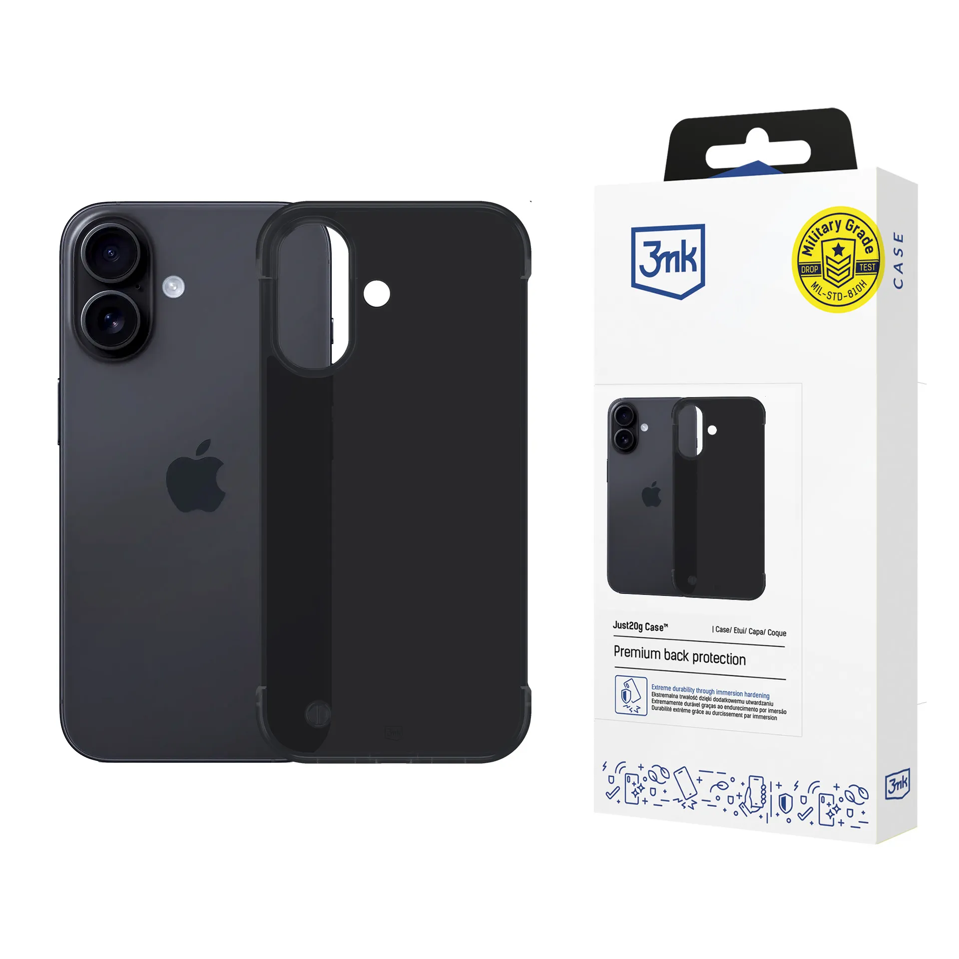 Ultralight case for Apple iPhone 16 Plus - 3mk Just20g Matt Case
