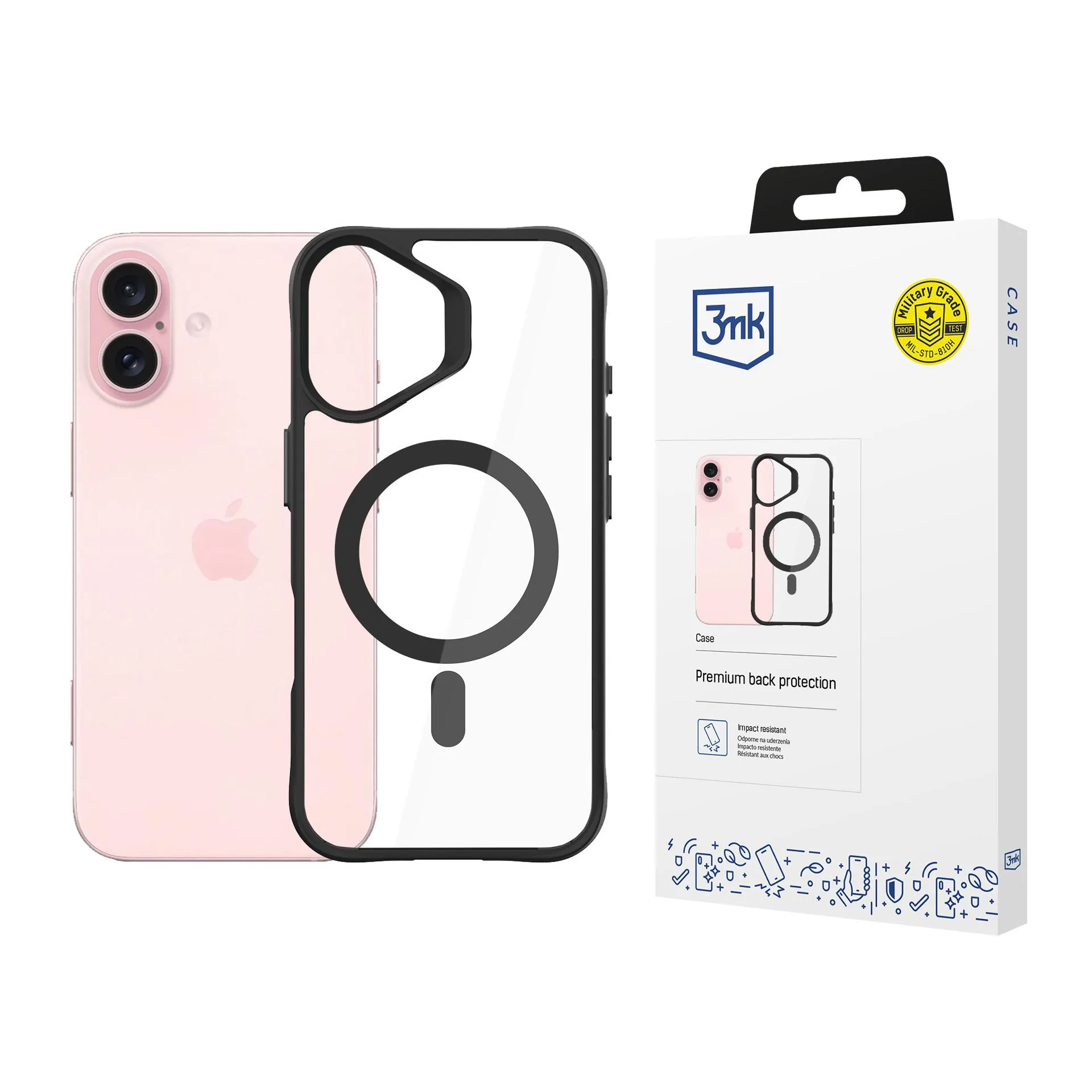 Case for Apple iPhone 16 Plus - 3mk Satin Armor MagCase