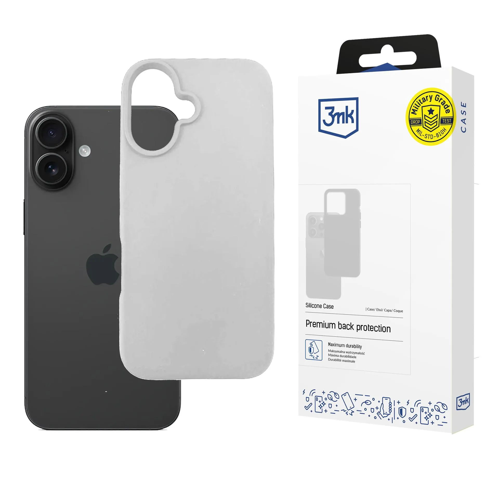 Case for Apple iPhone 16 Plus - 3mk Silicone Case Grey