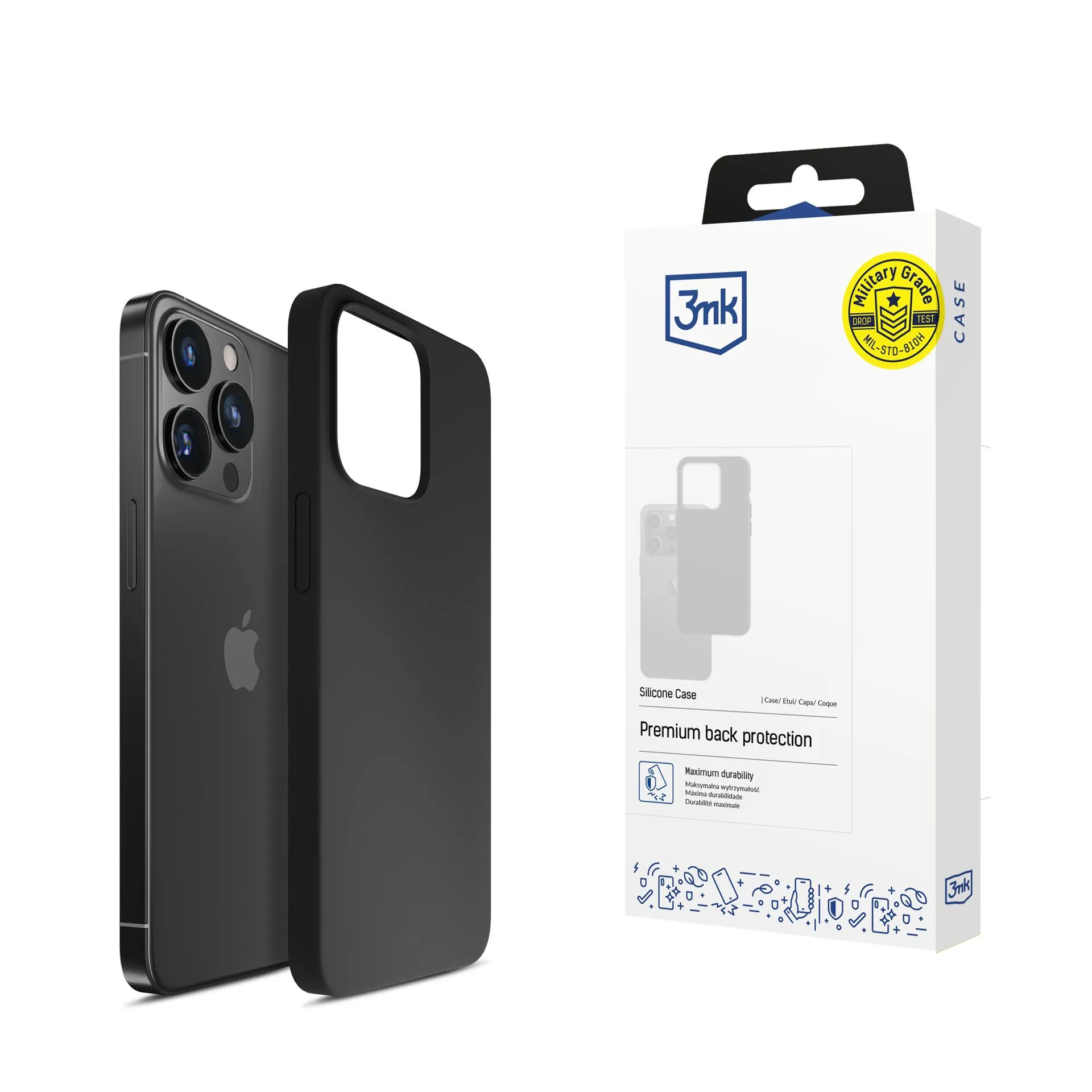 Case for Apple iPhone 16 Pro - 3mk Silicone Case Black