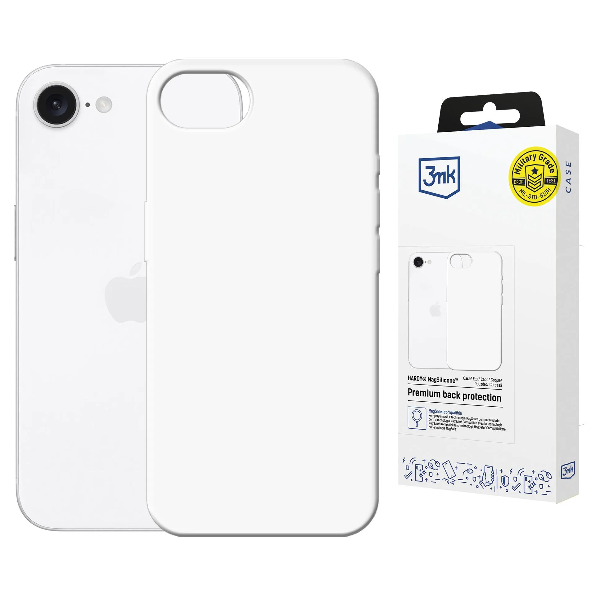 Case for Apple iPhone 16E - 3mk Hardy MagSilicone White