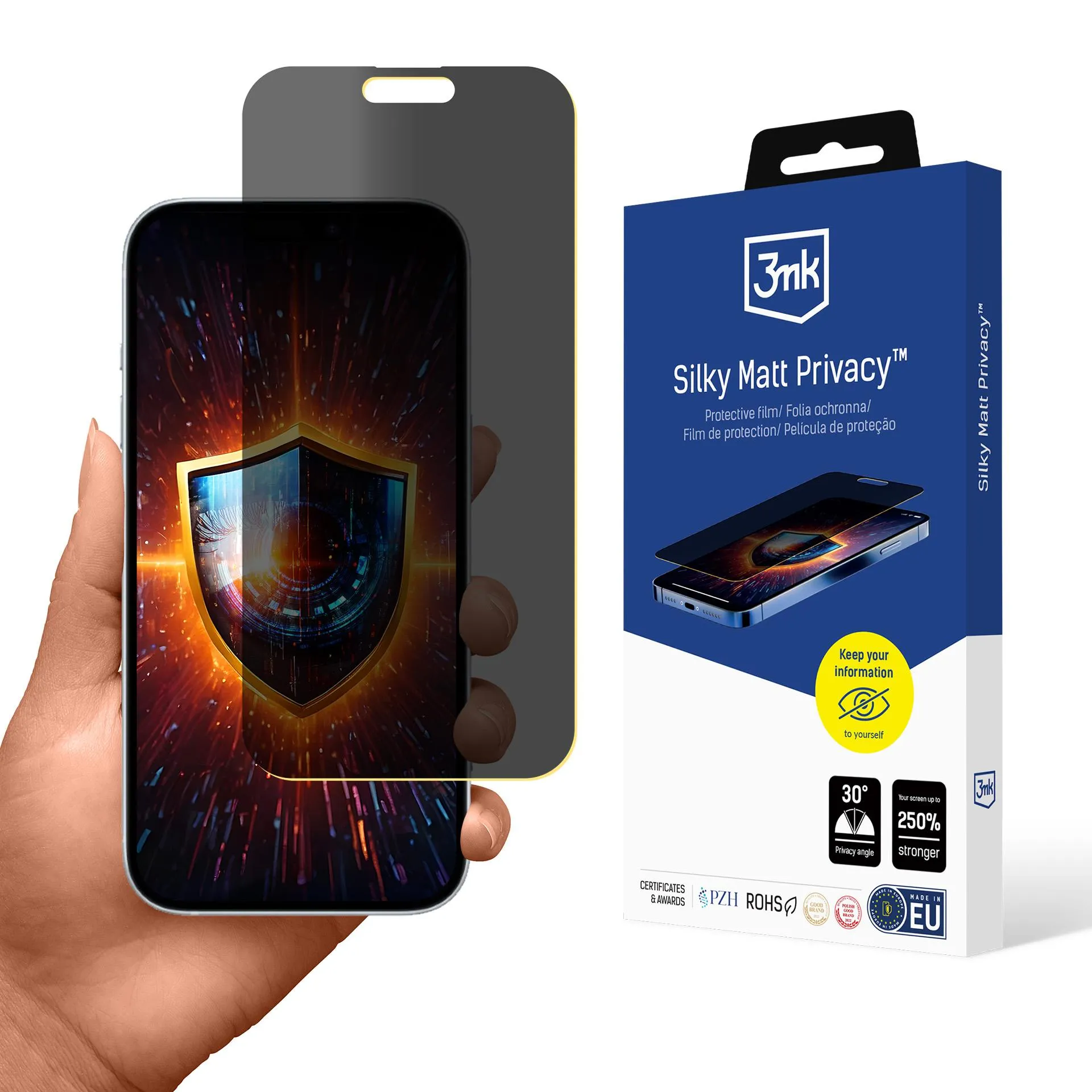 Privacy film for Apple iPhone 17 Air - 3mk Silky Matt Privacy