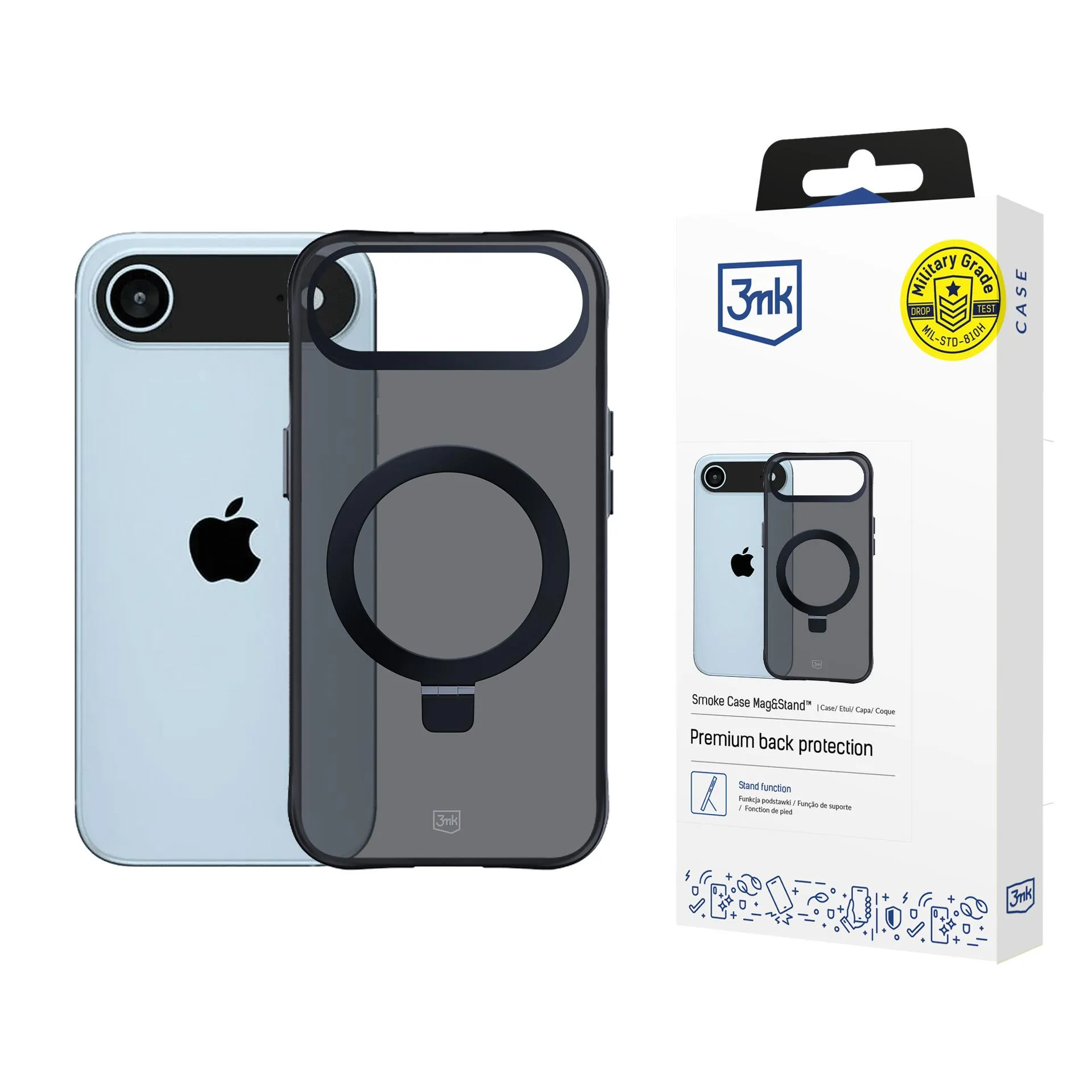 Case for Apple iPhone 17 Air - 3mk Smoke Case Mag&Stand