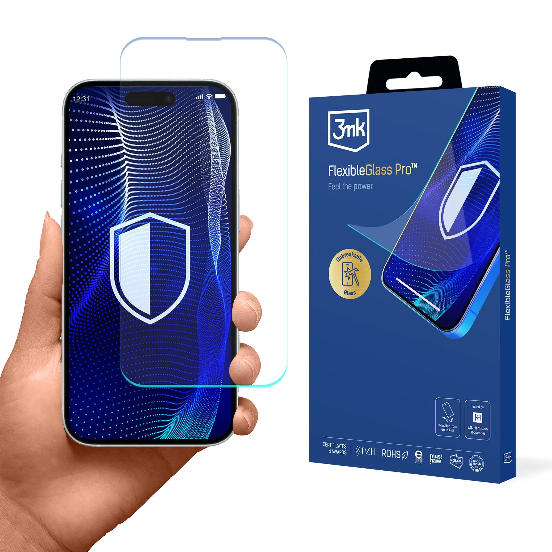 Unbreakable glass for Apple iPhone 17 Pro Max - 3mk FlexibleGlass Pro