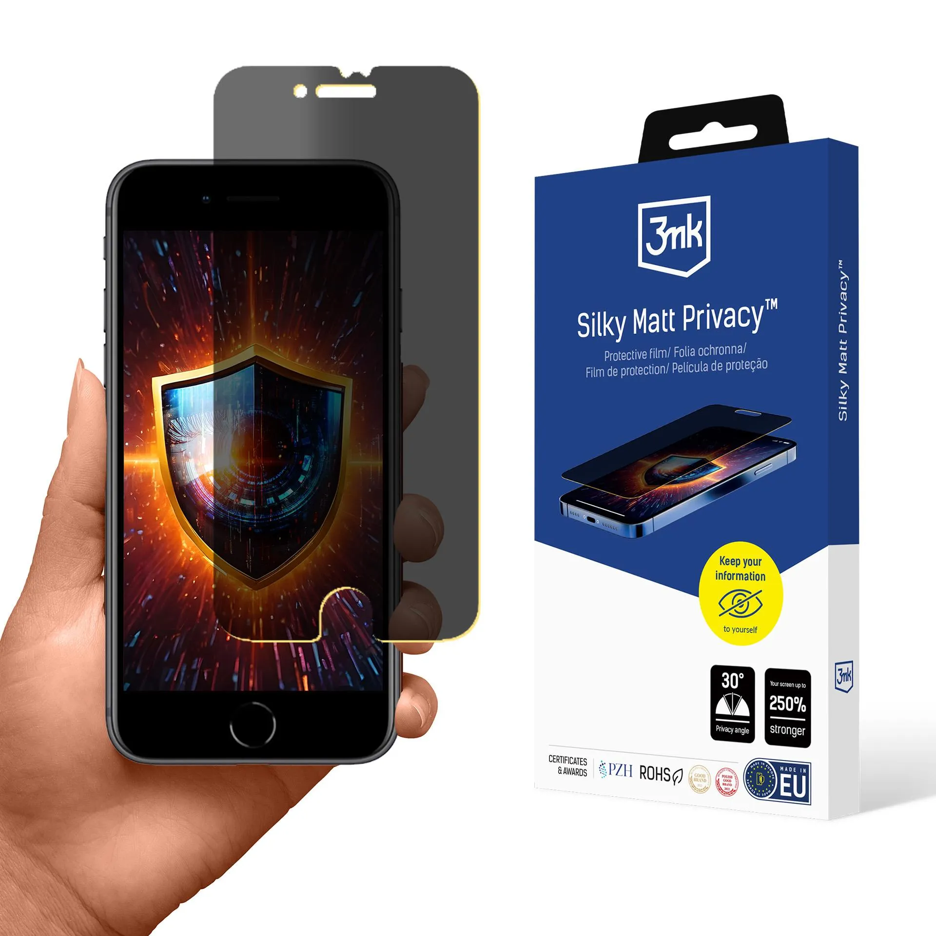 Privacy film for Apple iPhone 7 - 3mk Silky Matt Privacy