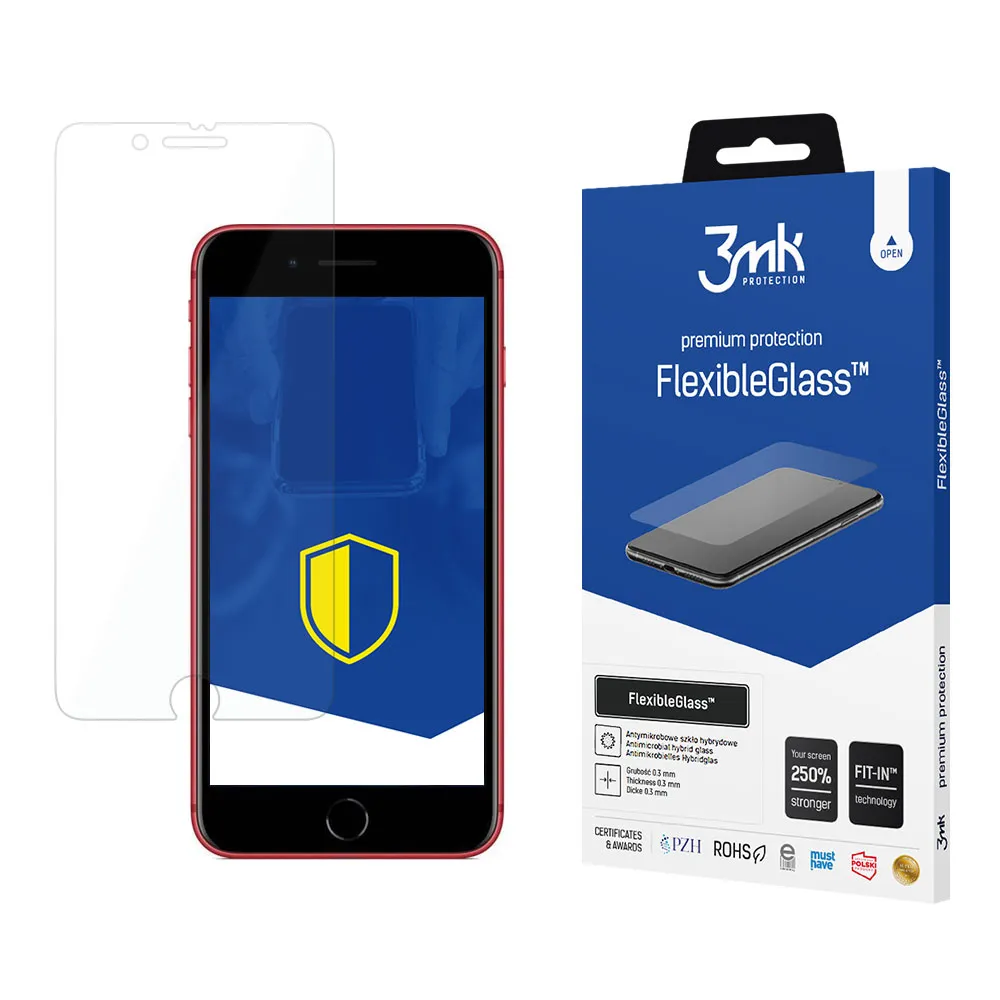 Shatterproof hybrid glass on Apple iPhone 8 Plus - 3mk FlexibleGlass™