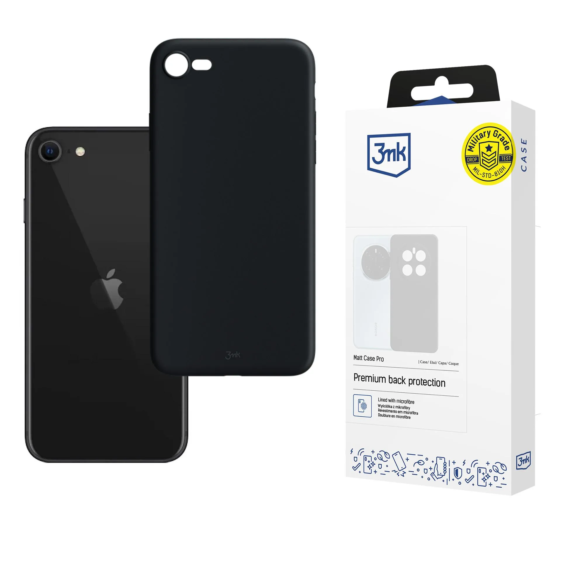 Case for Apple iPhone SE 2020 - 3mk Matt Case Black