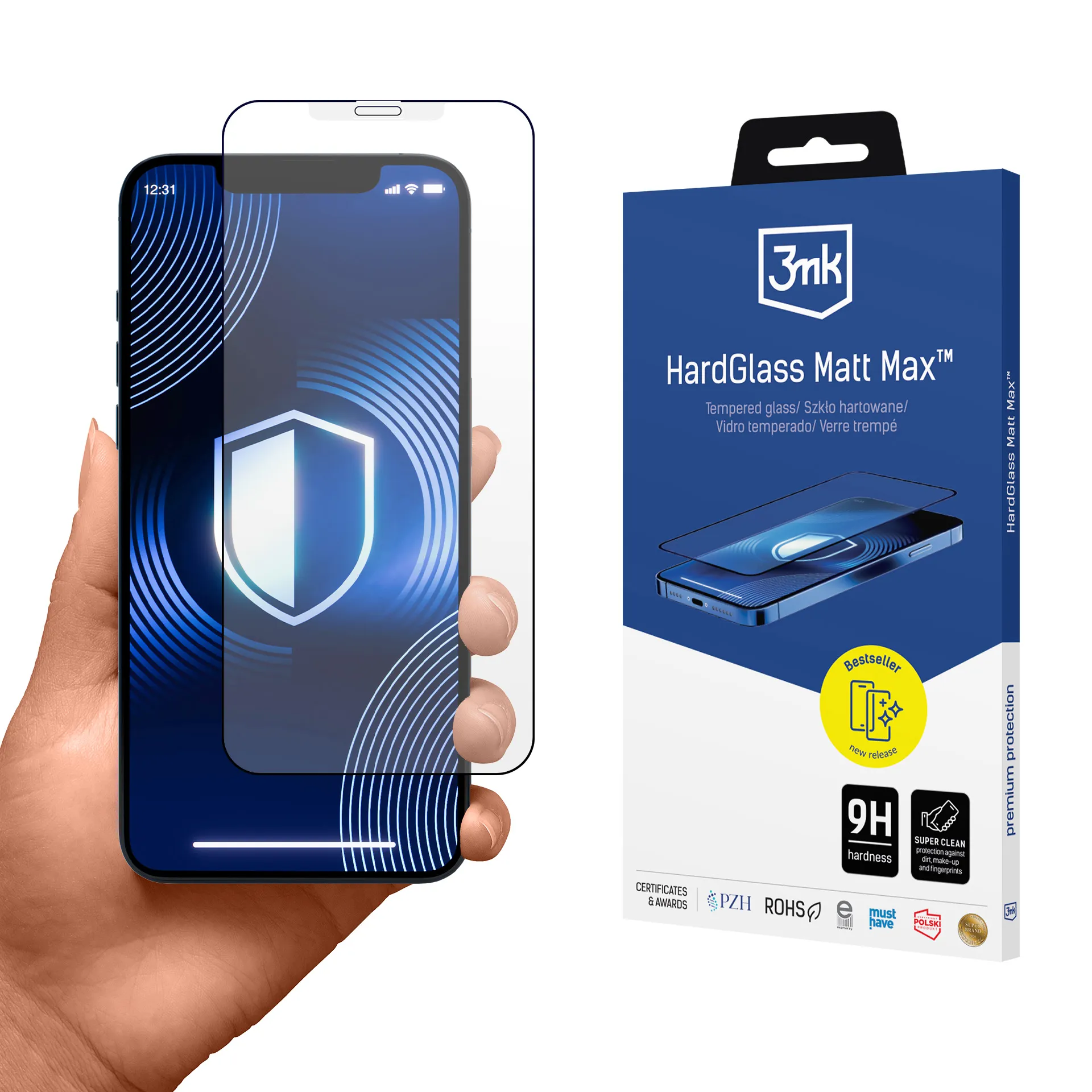 Matte tempered glass for Apple iPhone X/XS/11 Pro - 3mk HardGlass Matt Max