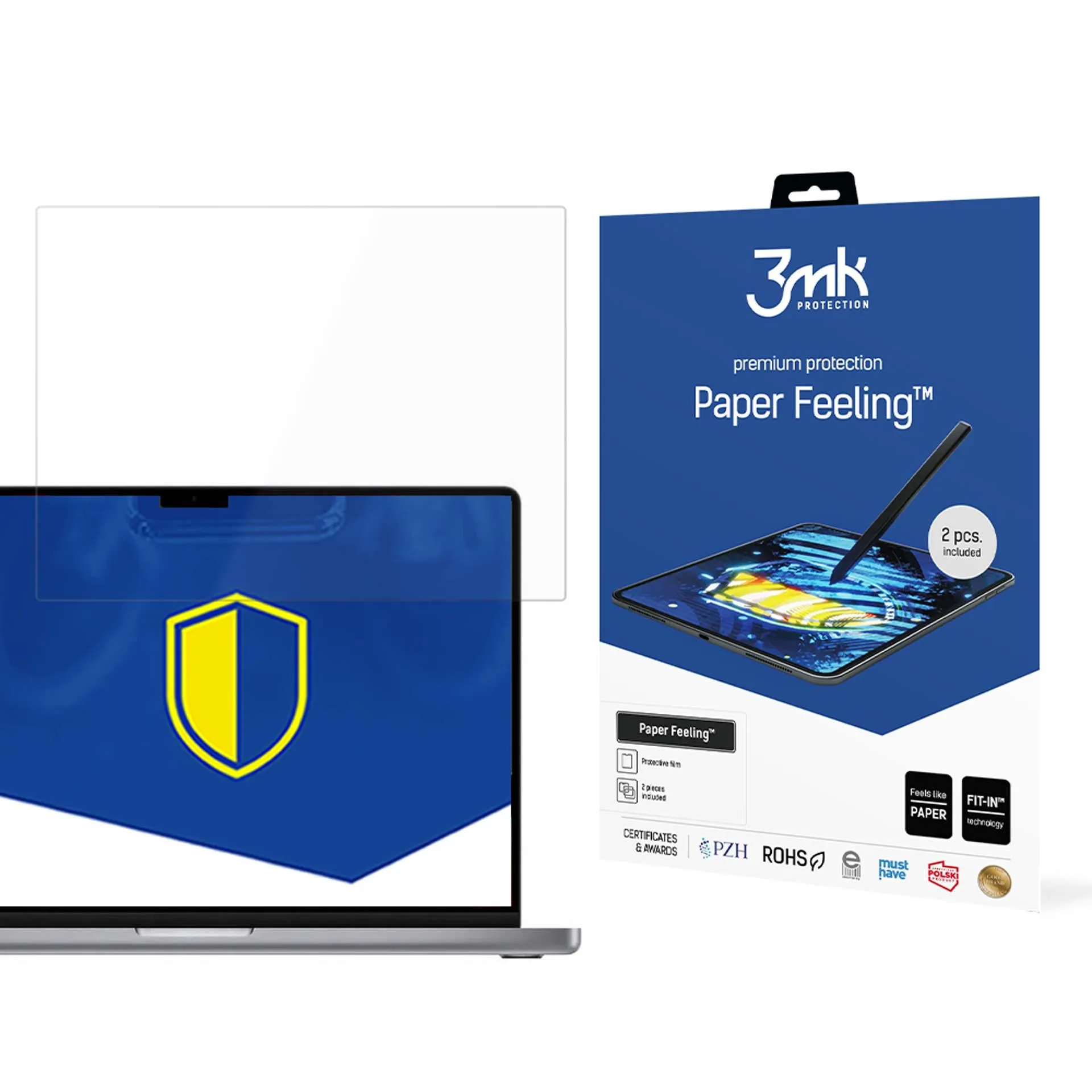 Protective Film for Apple MacBook Pro 16 M1/M2 - 3mk Paper Feeling (2 pcs)