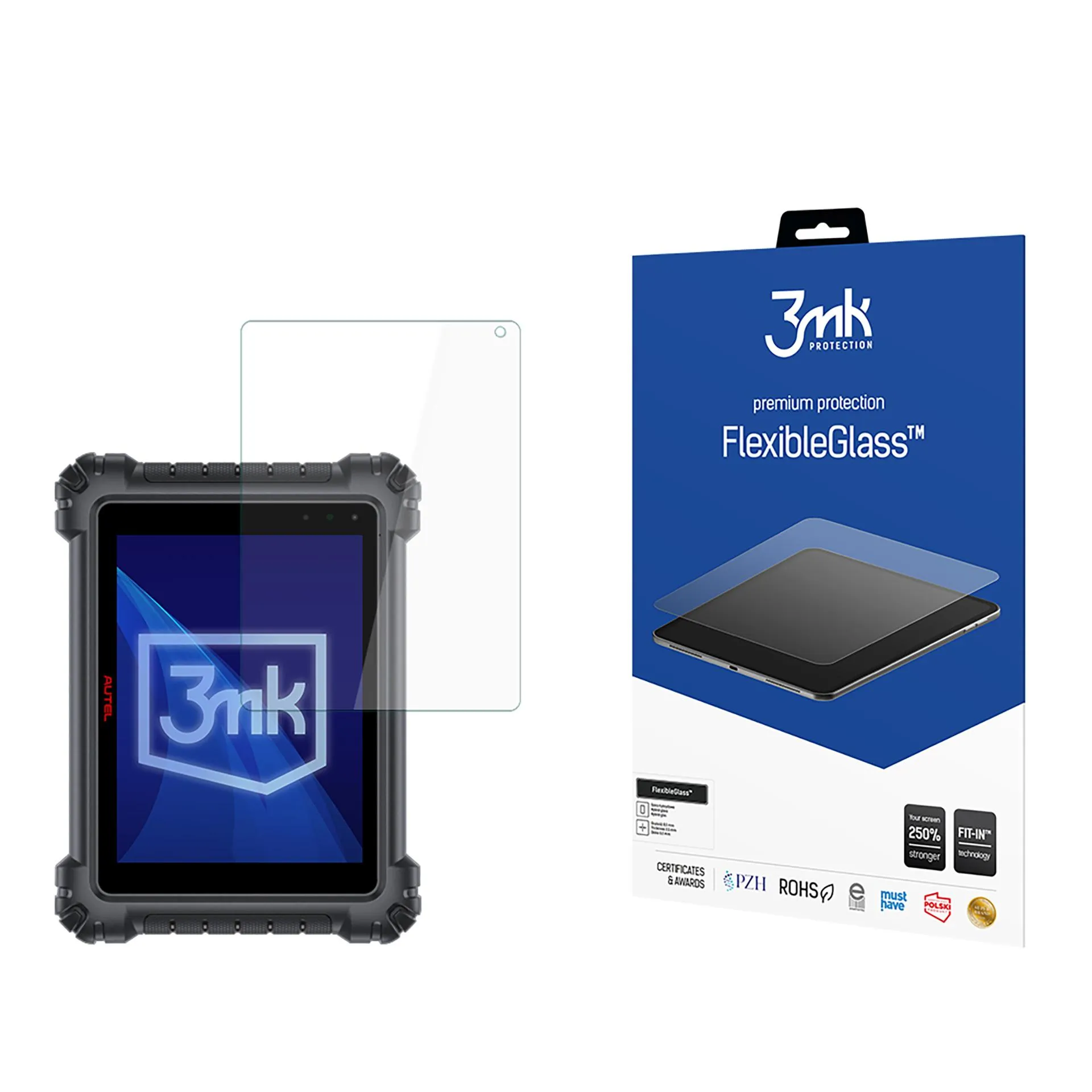 Shatterproof hybrid glass for Autel MaxiSys MS909 - 3mk FlexibleGlass