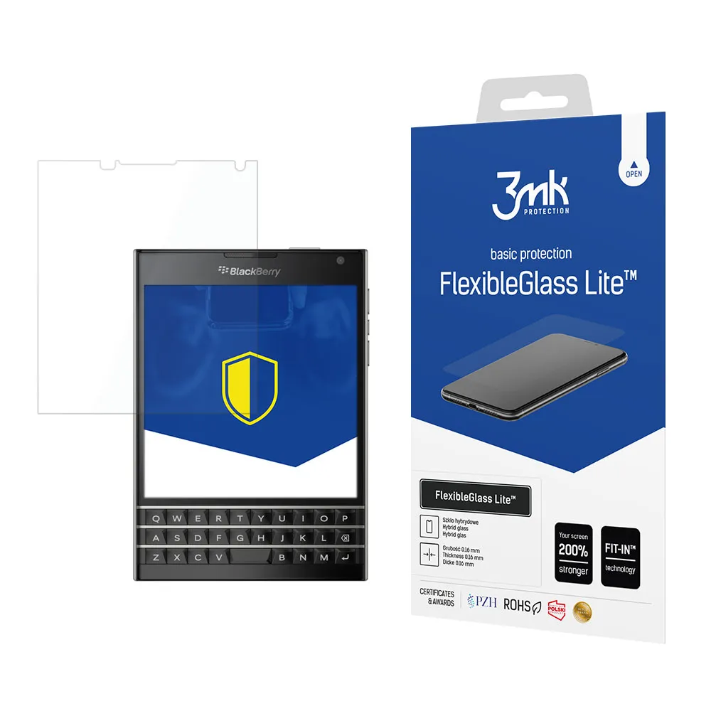 Unbreakable hybrid glass for BlackBerry Passport - 3mk FlexibleGlass Lite