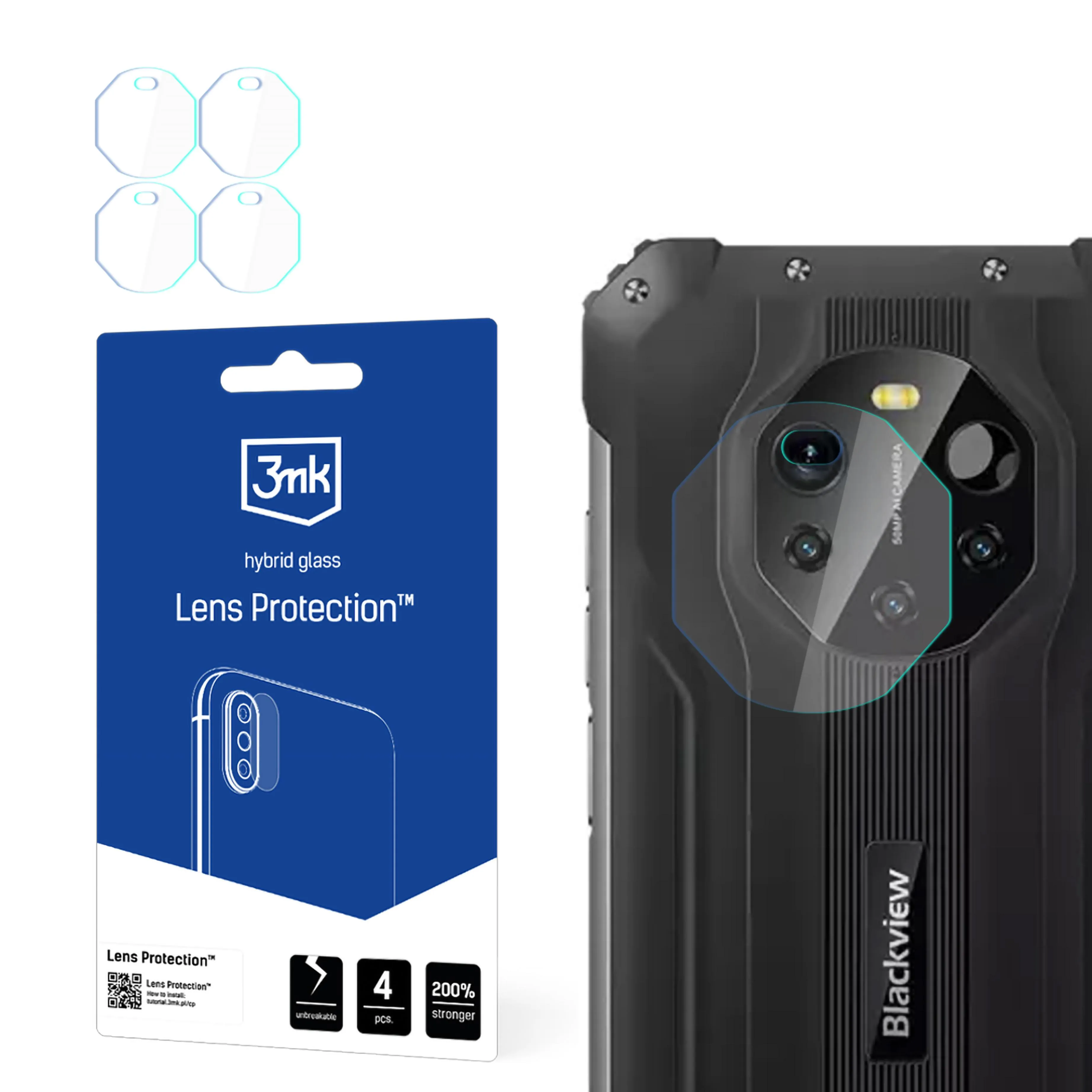 Lens glass for Blackview BL8800 - 3mk Lens Protection