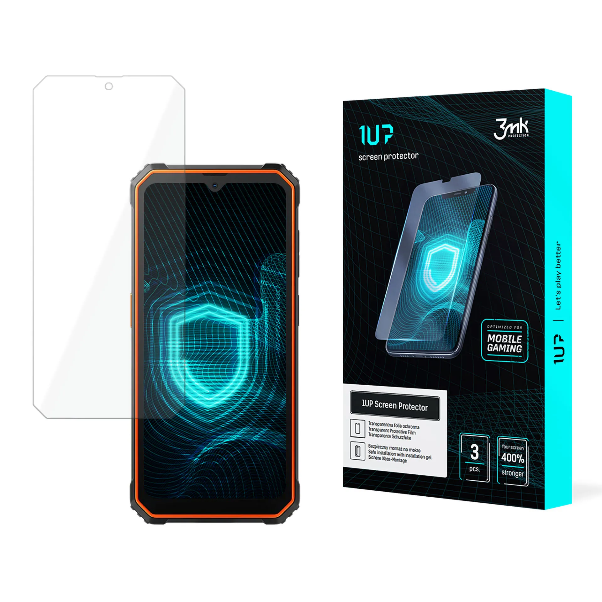 Screen protector for Blackview BV4800 / BV4800 Pro - 3mk 1UP screen protector (3 pieces)