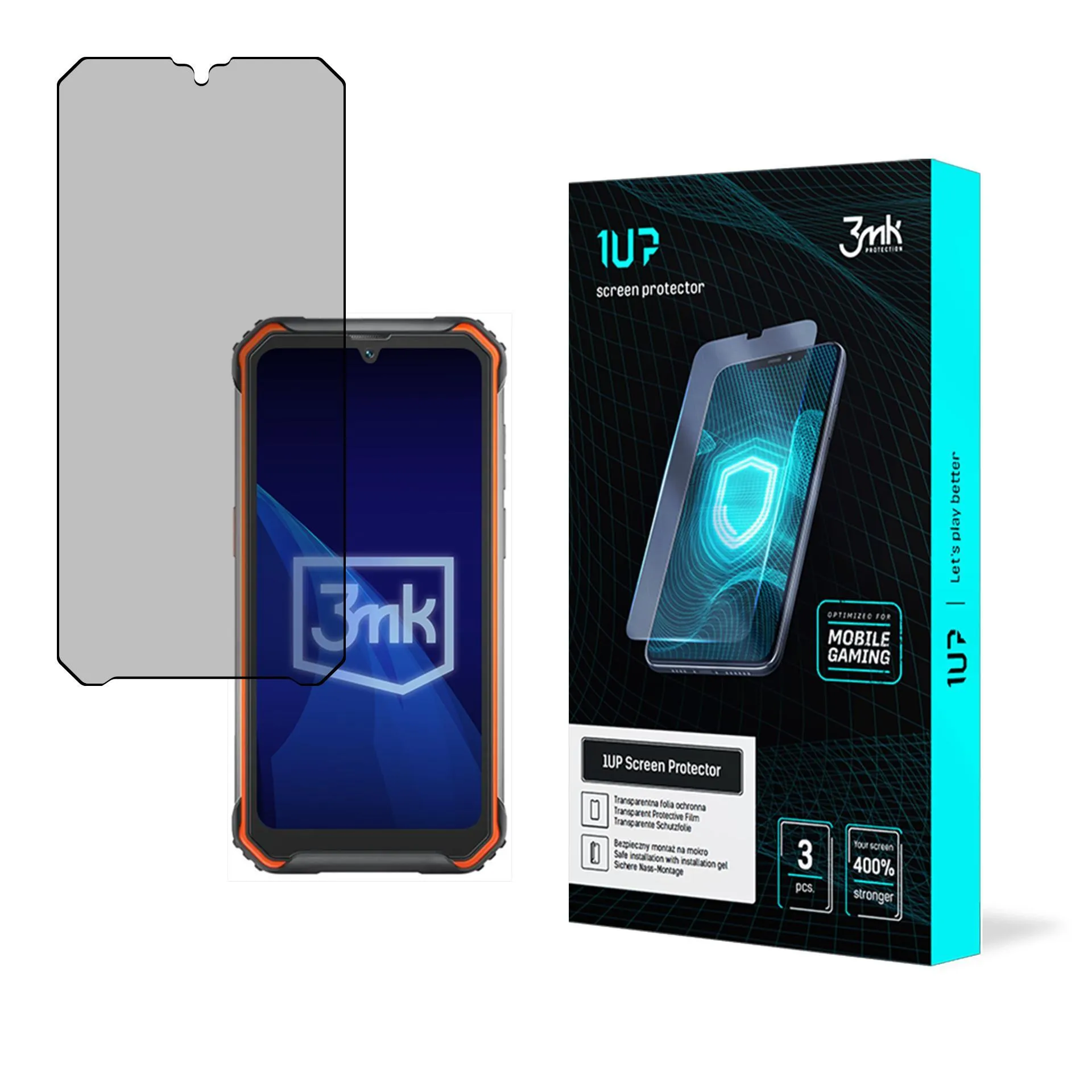 Screen protector for Blackview BV7200 - 3mk 1UP screen protector (3 pieces)
