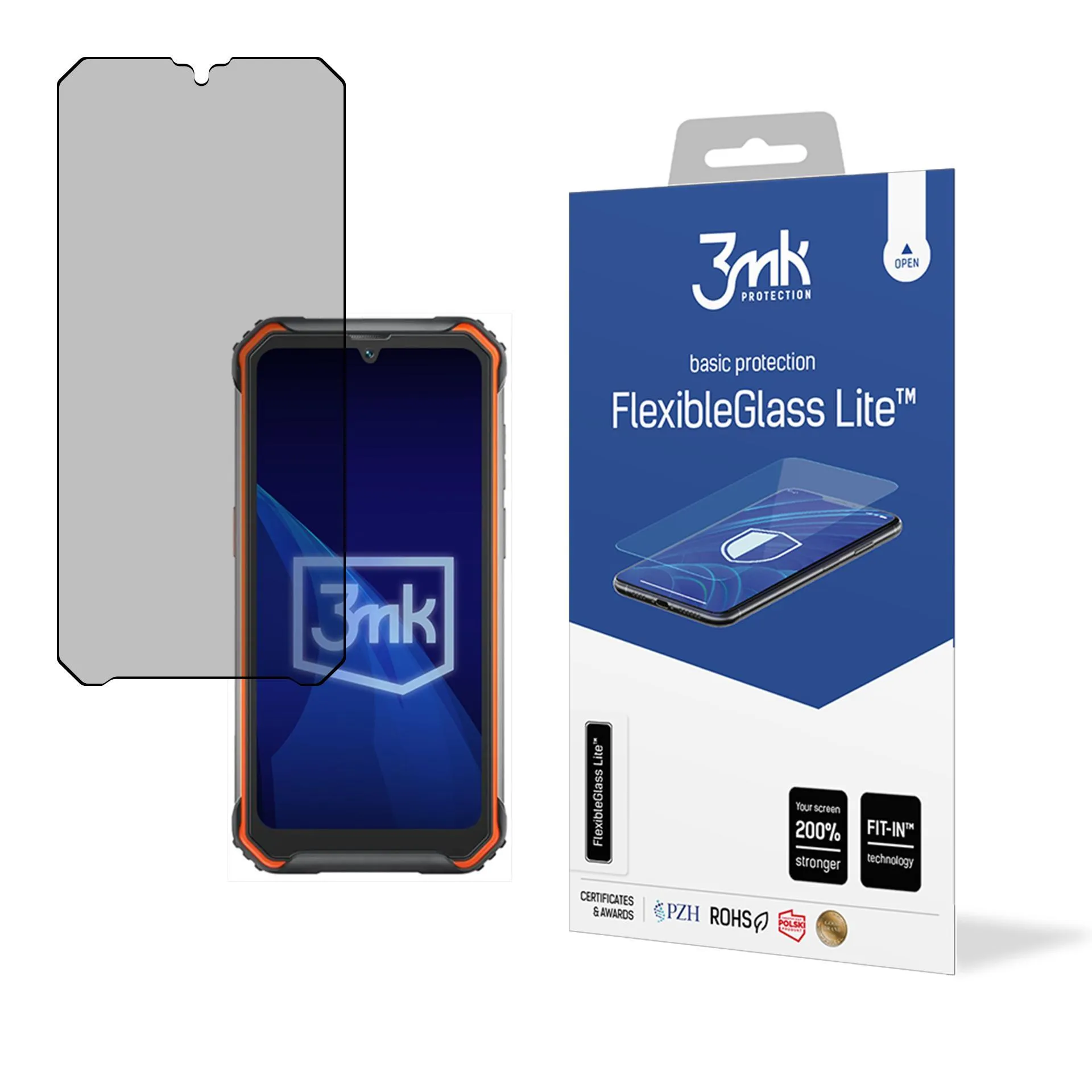 Unbreakable hybrid glass for Blackview BV7200 - 3mk FlexibleGlass Lite