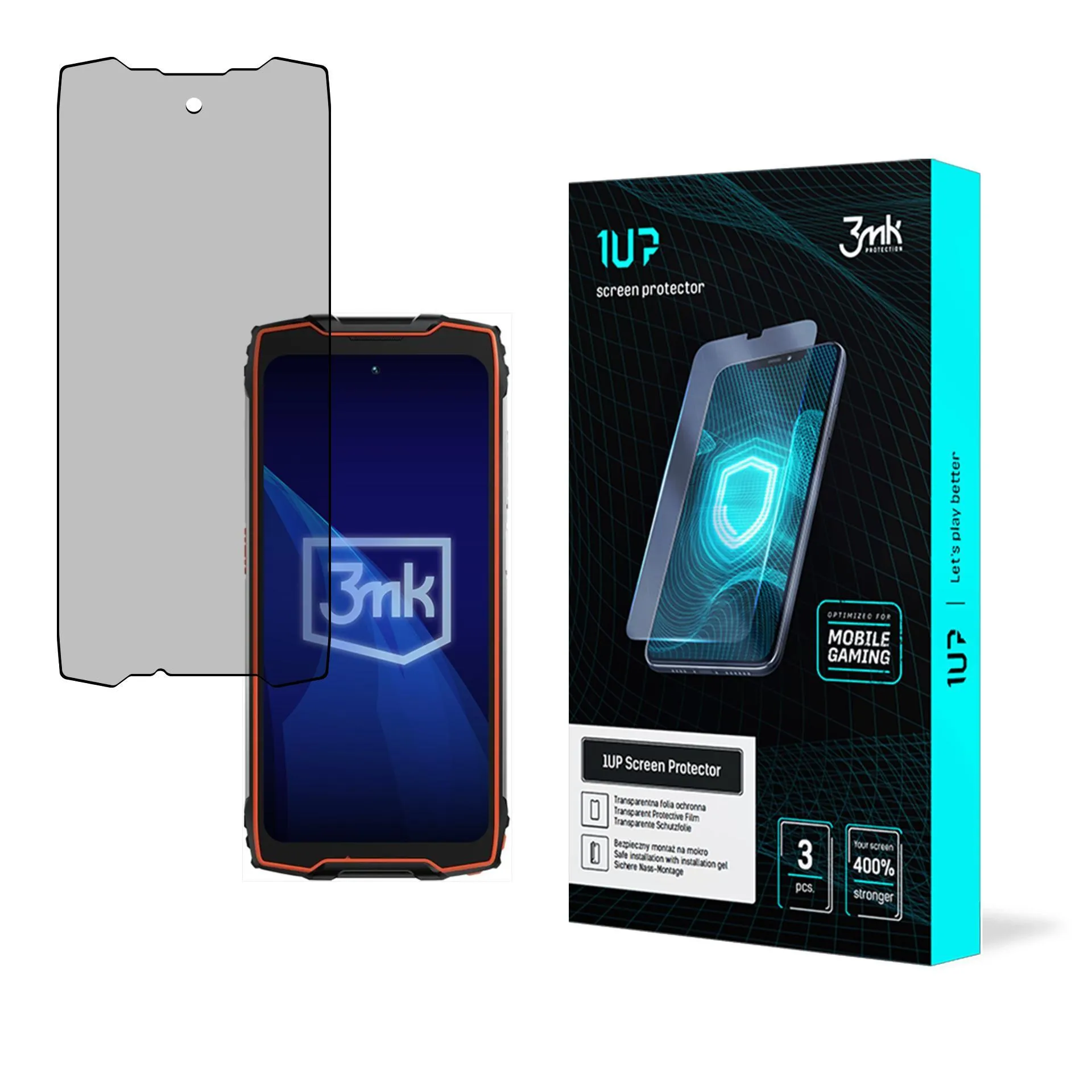 Screen protector for Blackview BV9300 Pro - 3mk 1UP screen protector (3 pieces)