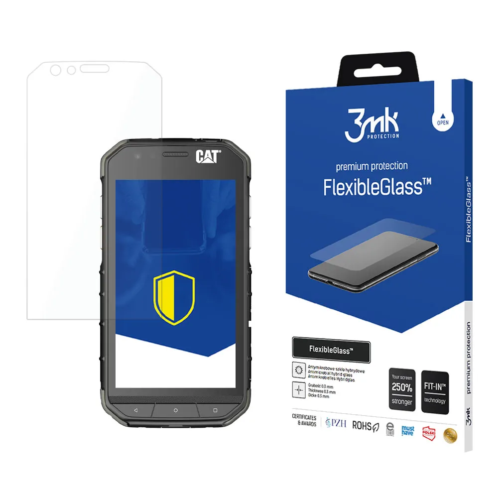 Hybrid unbreakable glass for CAT S31 - 3mk FlexibleGlass™
