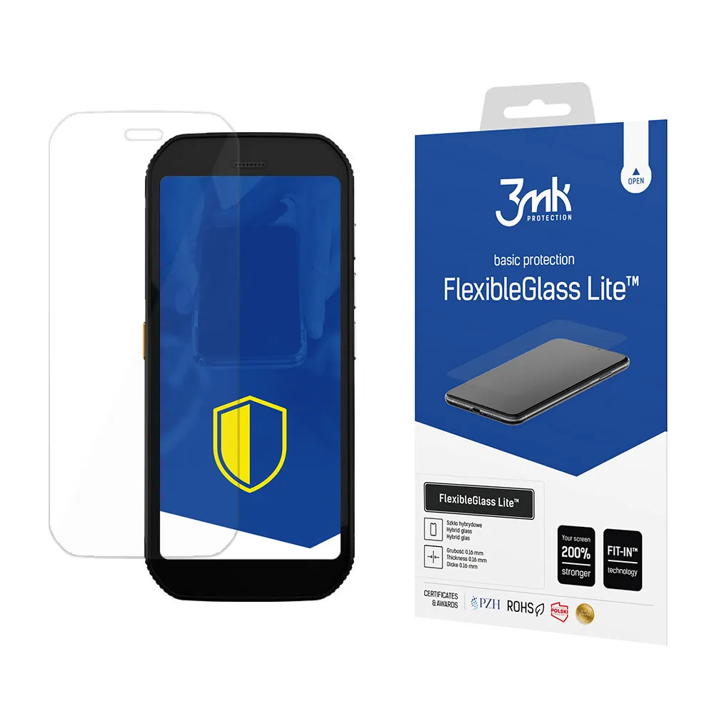 Unbreakable hybrid glass for CAT S42 H+ - 3mk FlexibleGlass Lite