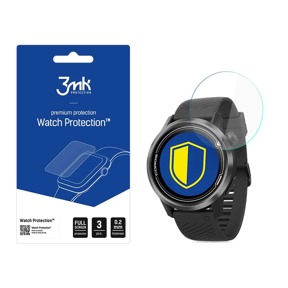 Protective glass for Coros Apex 2 Pro 46mm smartwatch screen - 3mk Watch Protection