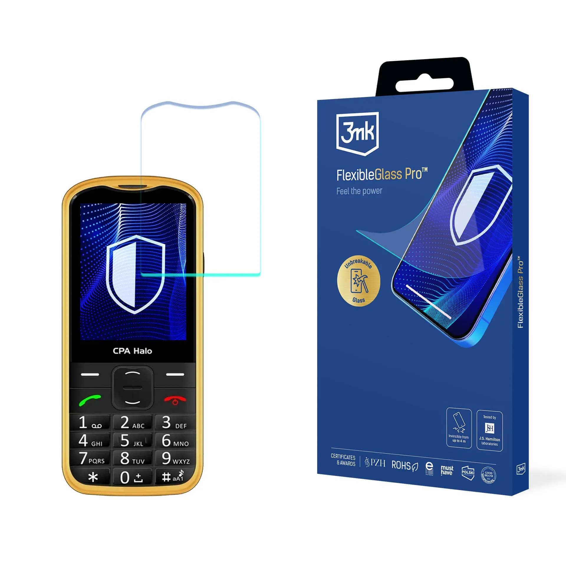 Shatterproof glass for CPA Halo 28 - 3mk FlexibleGlass Pro