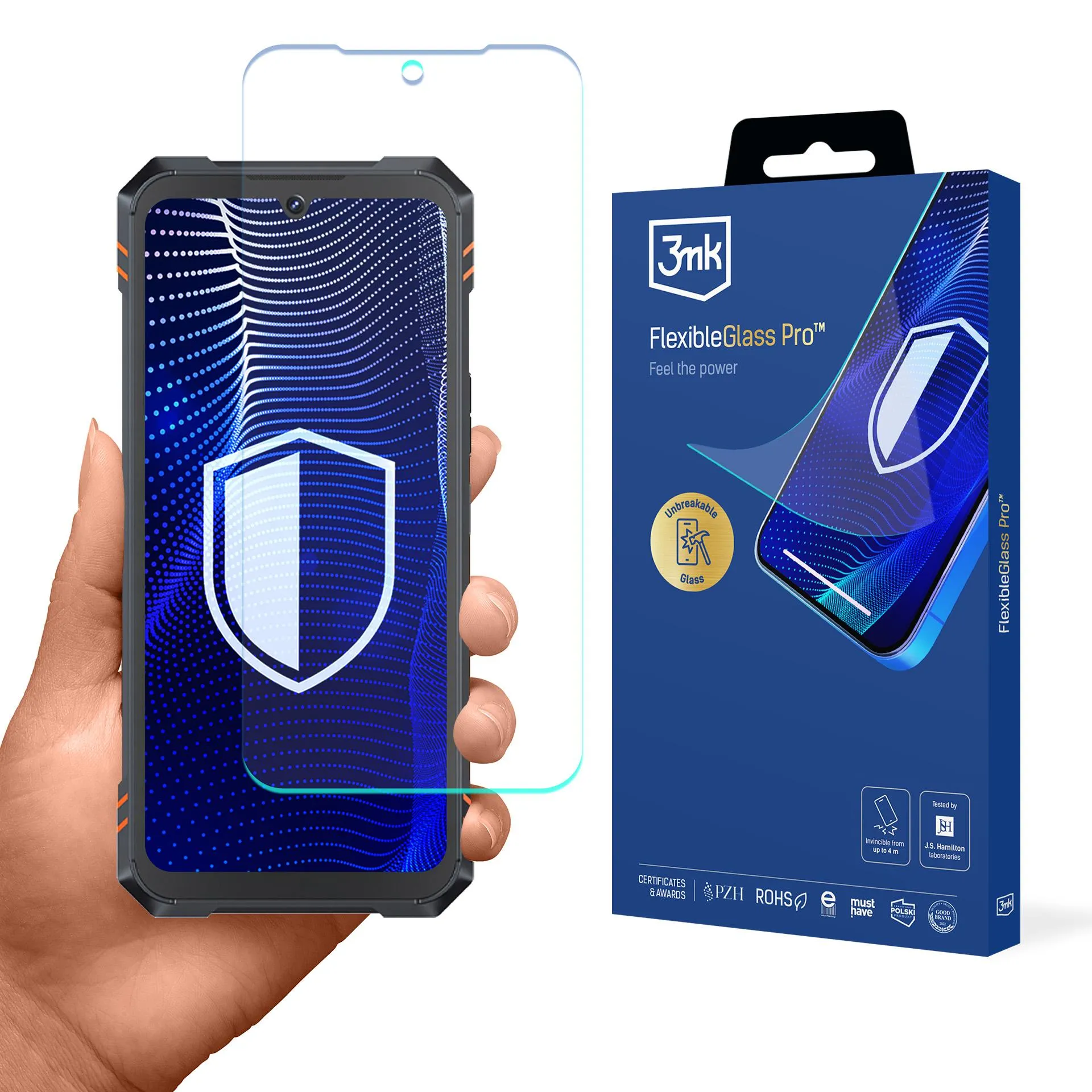 Shatterproof glass for Cubot KingKong Star 2 - 3mk FlexibleGlass Pro