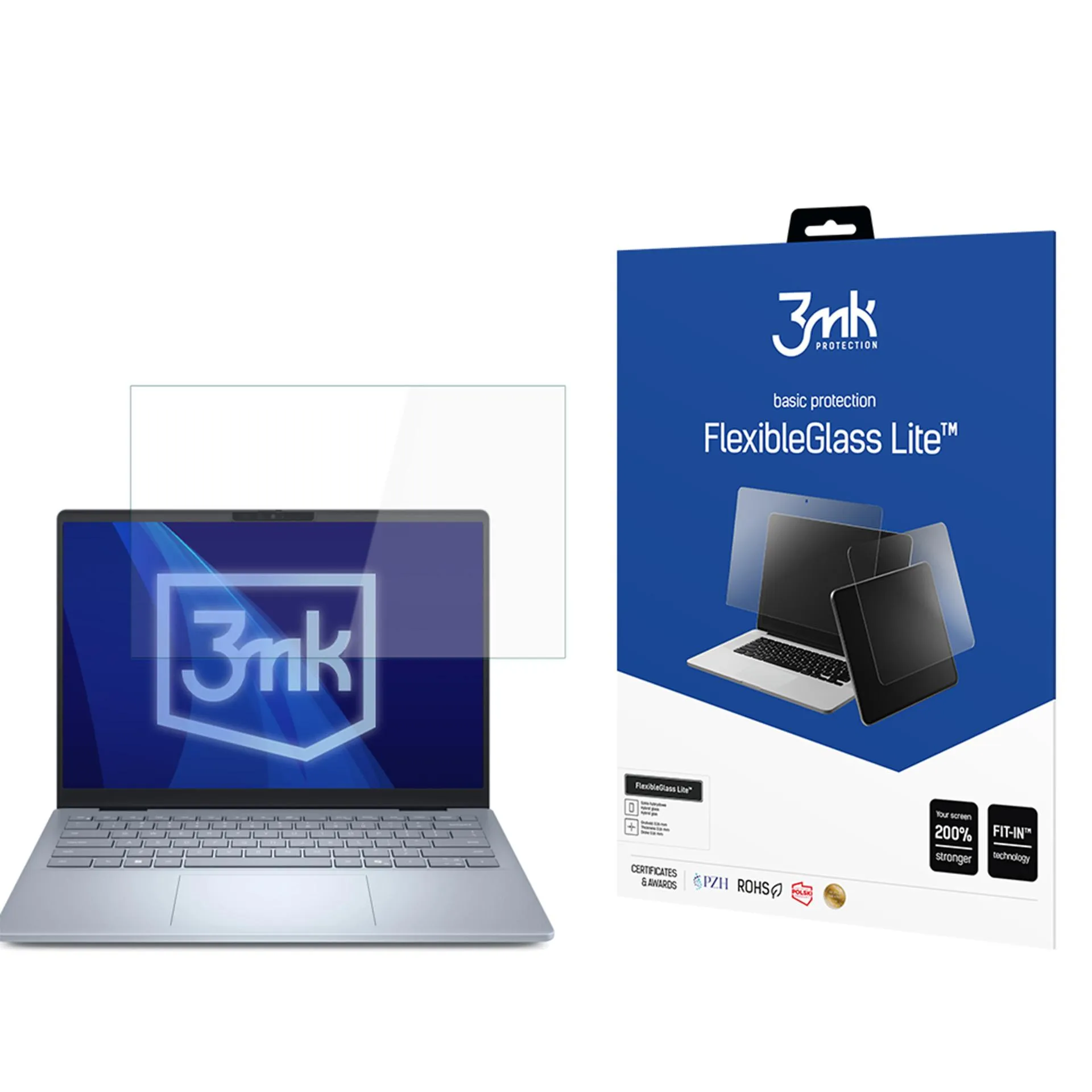 Shatterproof hybrid glass for Dell 14 Plus (1425) - 3mk FlexibleGlass Lite