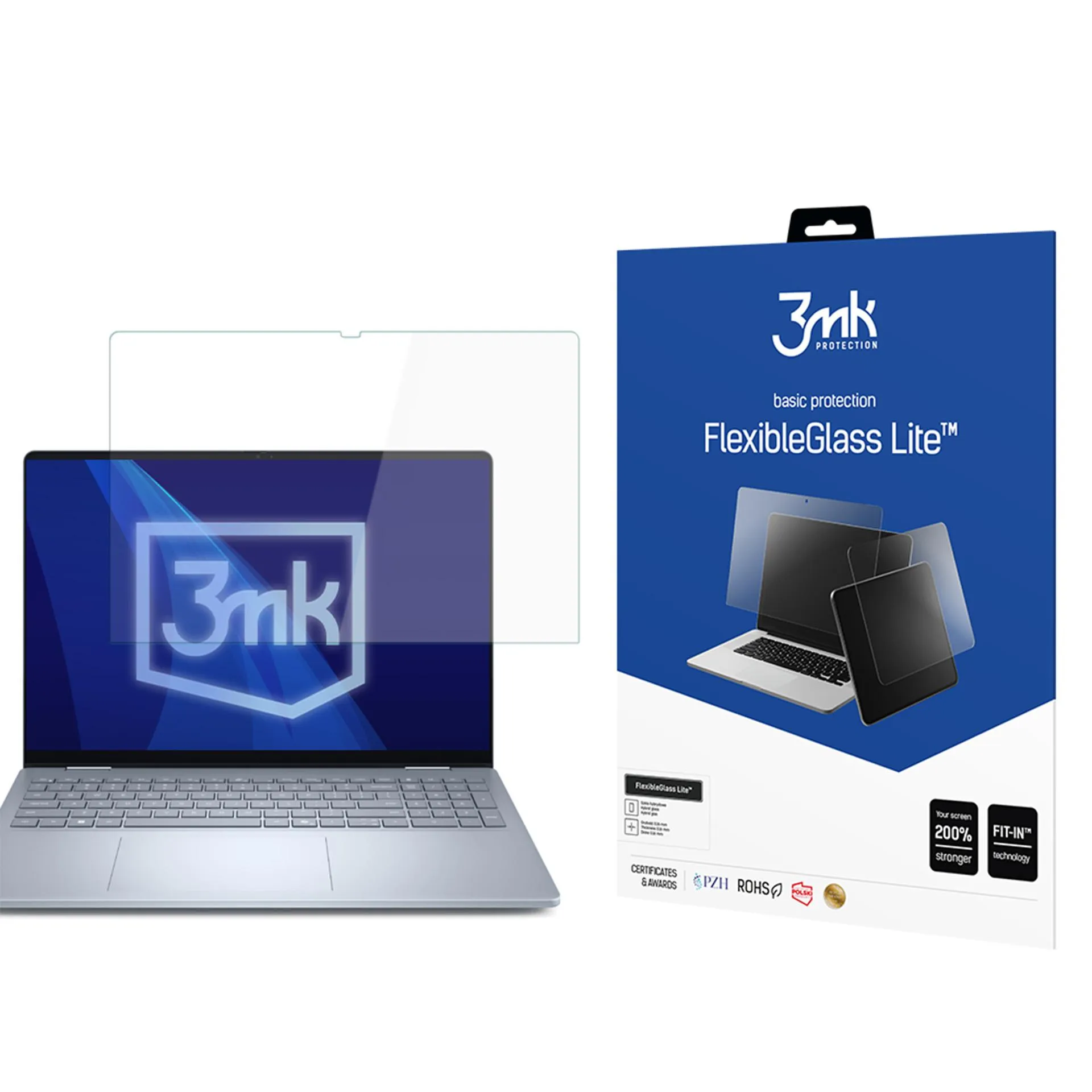 Shatterproof hybrid glass for Dell 16 Plus 2in1 (0625) - 3mk FlexibleGlass Lite