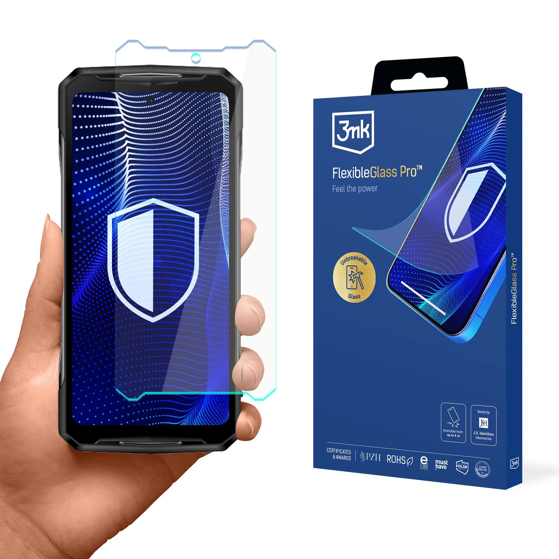 Shatterproof glass for Doogee DK10 - 3mk FlexibleGlass Pro