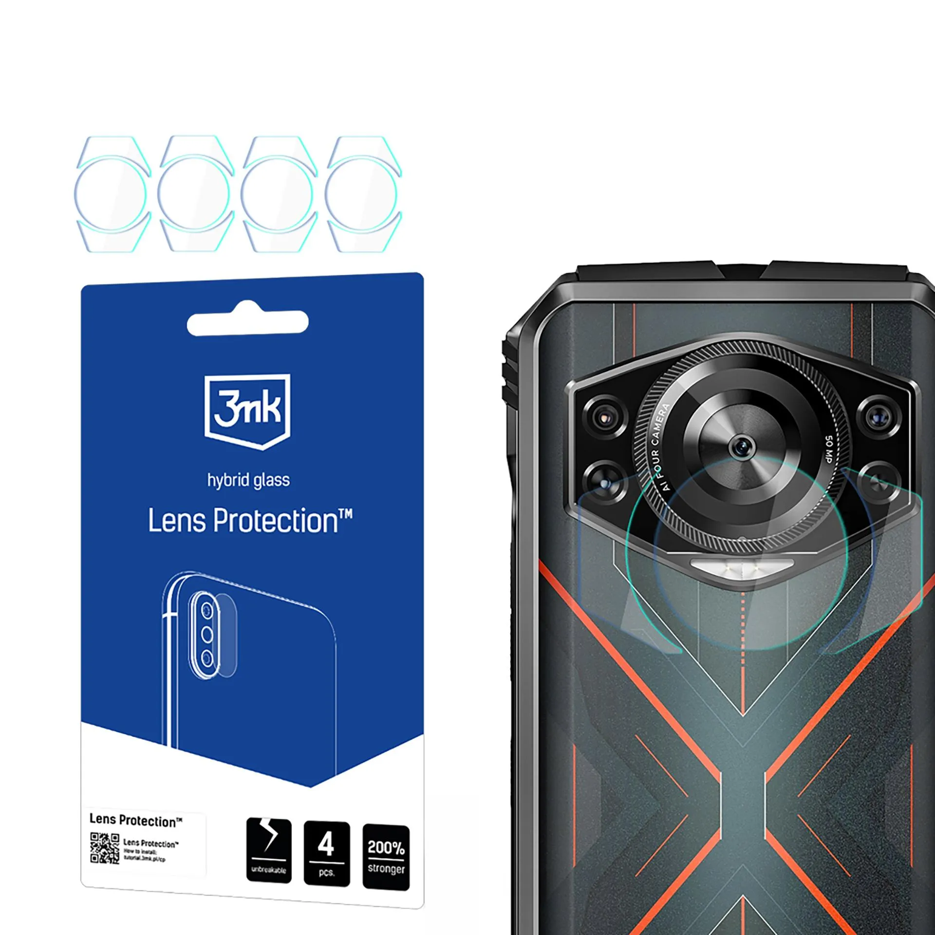 Lens glass for Doogee S Cyber - 3mk Lens Protection
