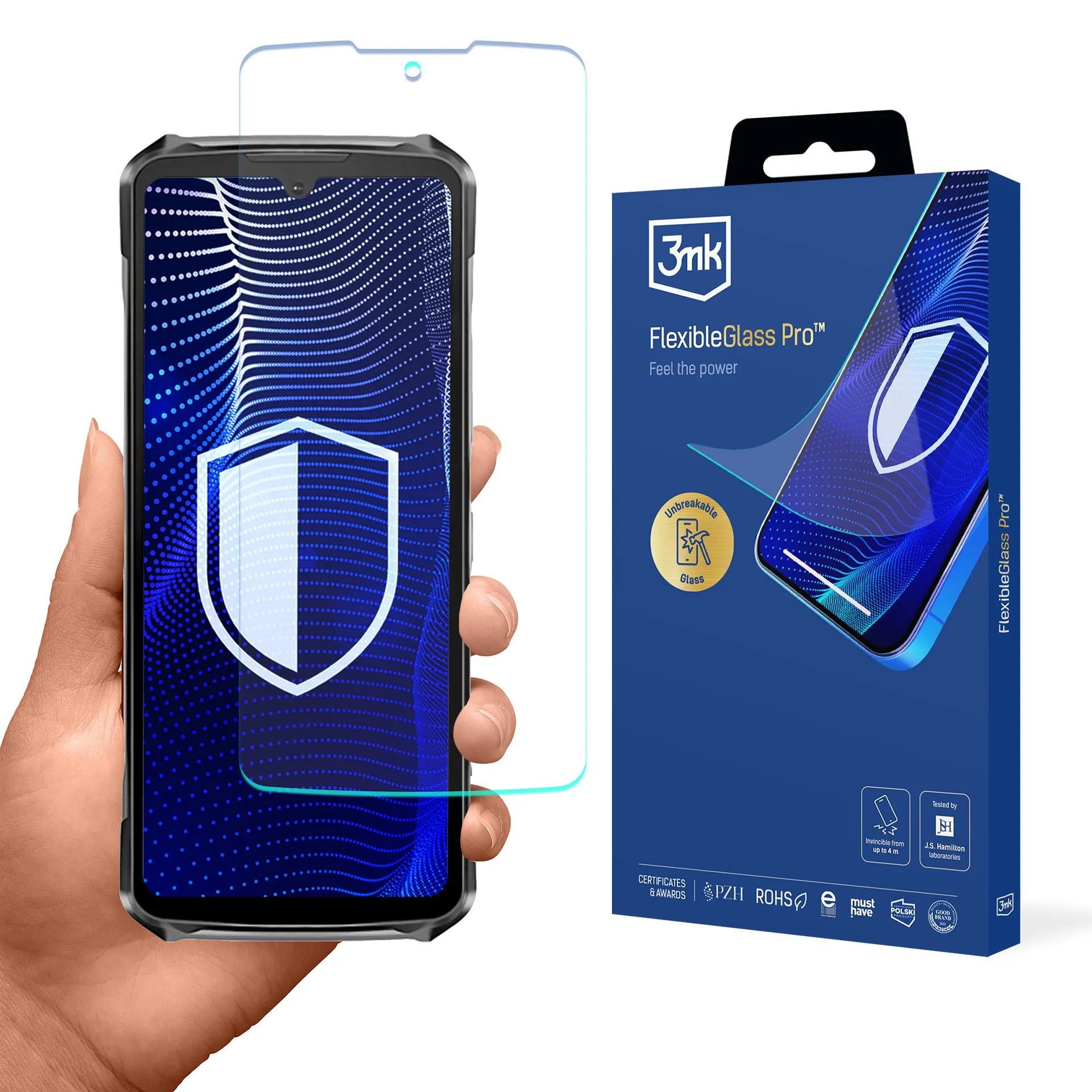 Shatterproof glass for Doogee S119 - 3mk FlexibleGlass Pro