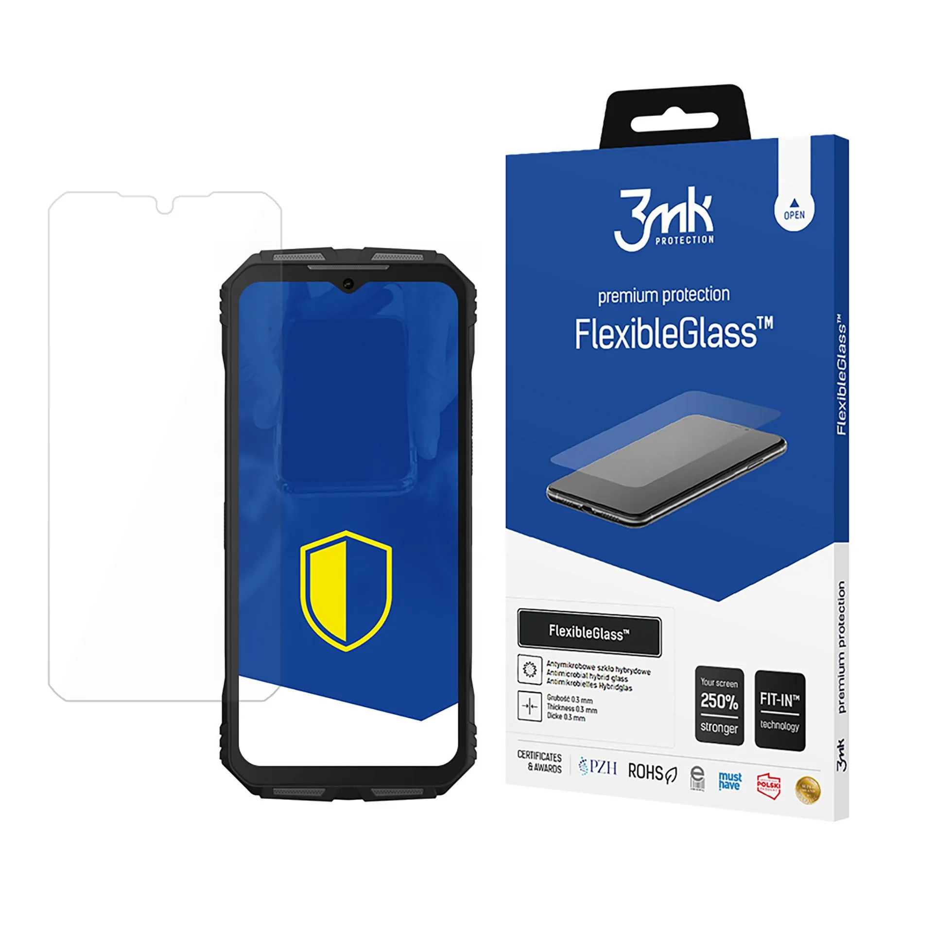 Shatterproof hybrid glass on Doogee V31 GT - 3mk FlexibleGlass™