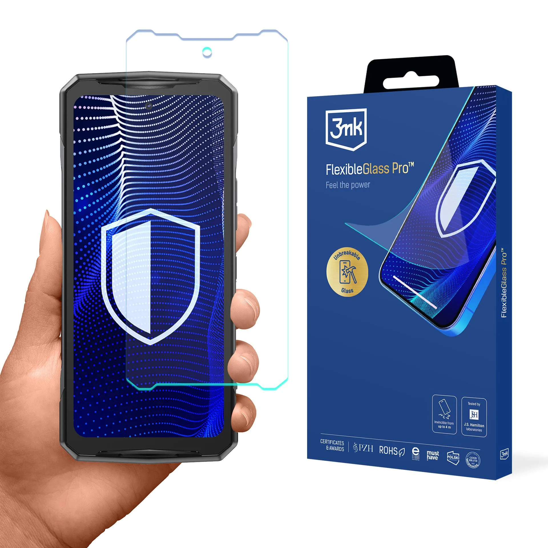 Shatterproof glass for Doogee V40 Pro - 3mk FlexibleGlass Pro