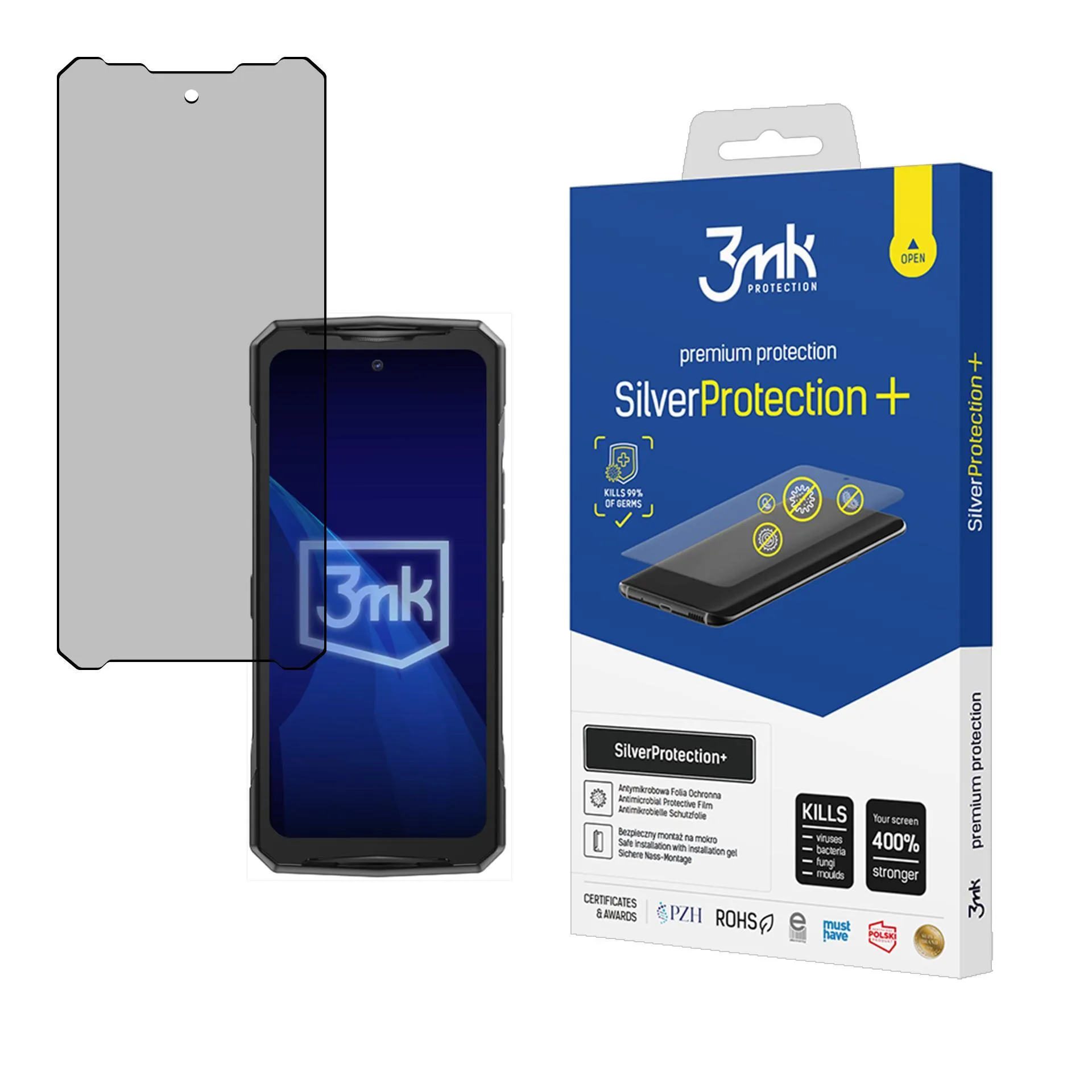 Anti-Shock Protective Film for Doogee V40 Pro - 3mk SilverProtection+