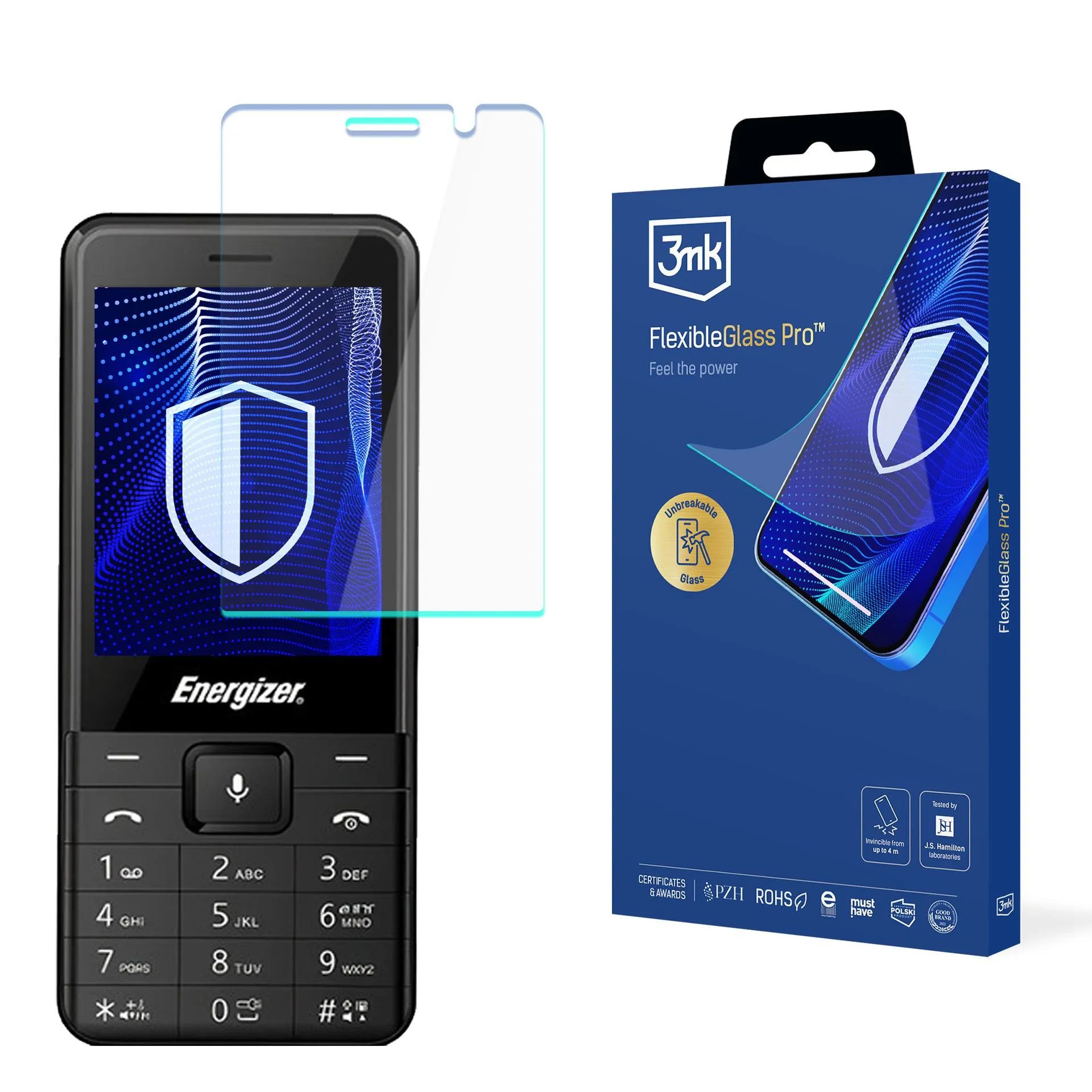 Shatterproof glass for Energizer E280S - 3mk FlexibleGlass Pro