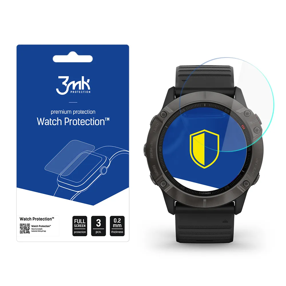 Protective glass for Garmin Approach S62 smartwatch screen - 3mk Watch Protection