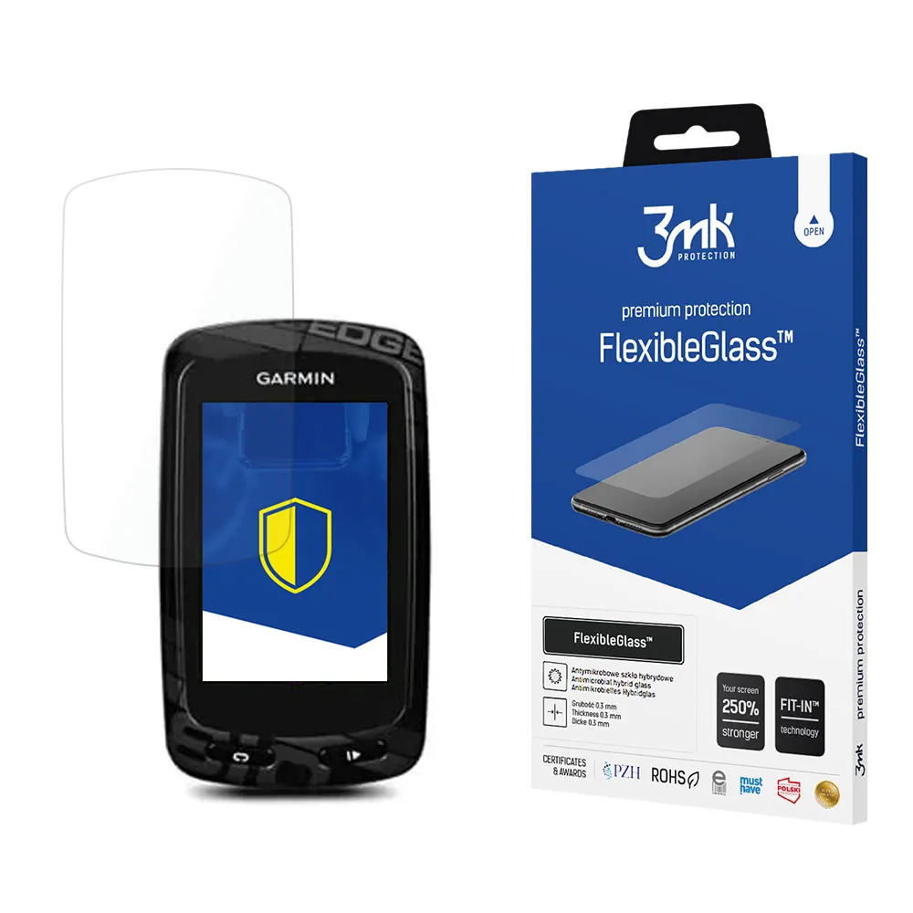 Shatterproof hybrid glass on Garmin Edge 810 - 3mk FlexibleGlass™