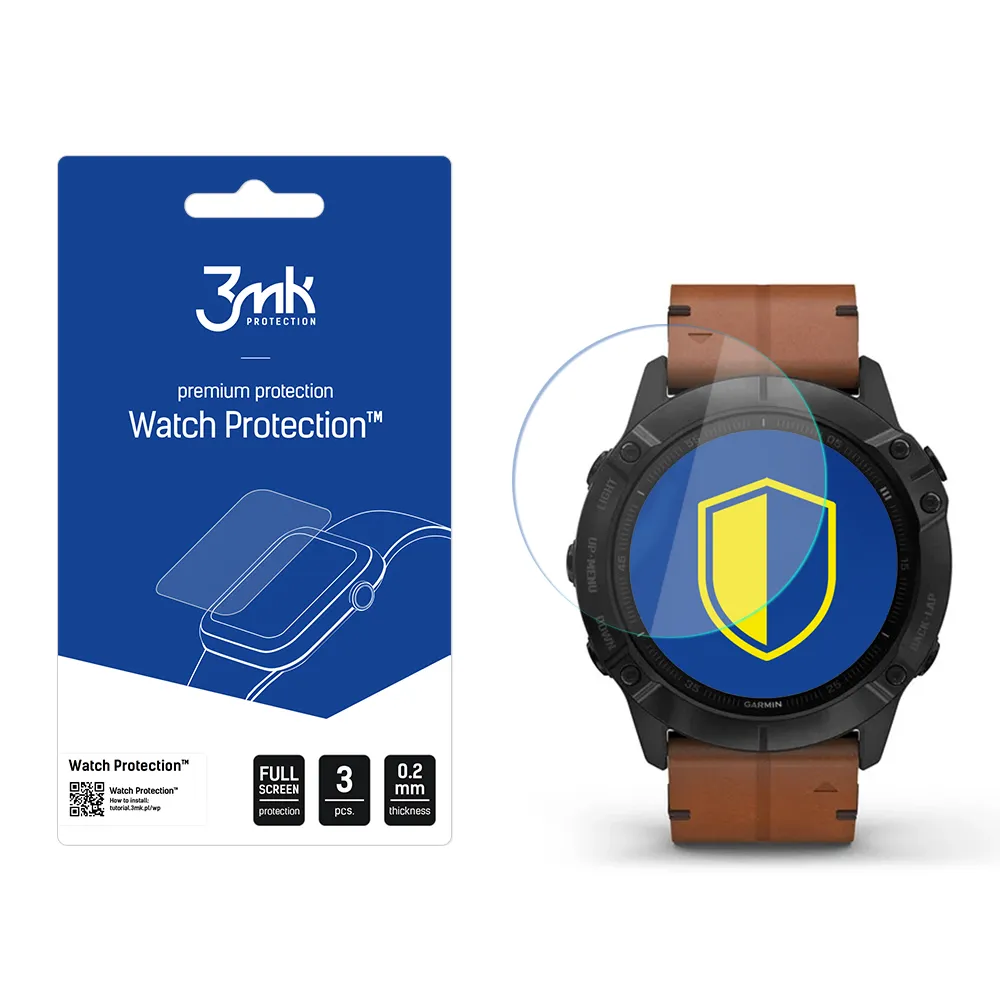 Protective glass for Garmin Fenix 6X smartwatch screen - 3mk Watch Protection
