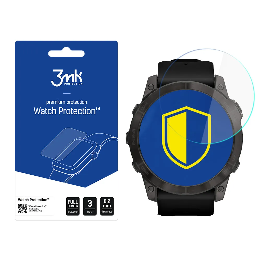 Protective glass for Garmin Fenix 7 smartwatch screen - 3mk Watch Protection