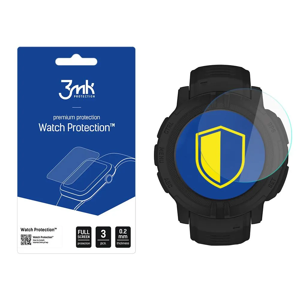 Protective glass for Garmin Instinct 2/Solar smartwatch screen - 3mk Watch Protection