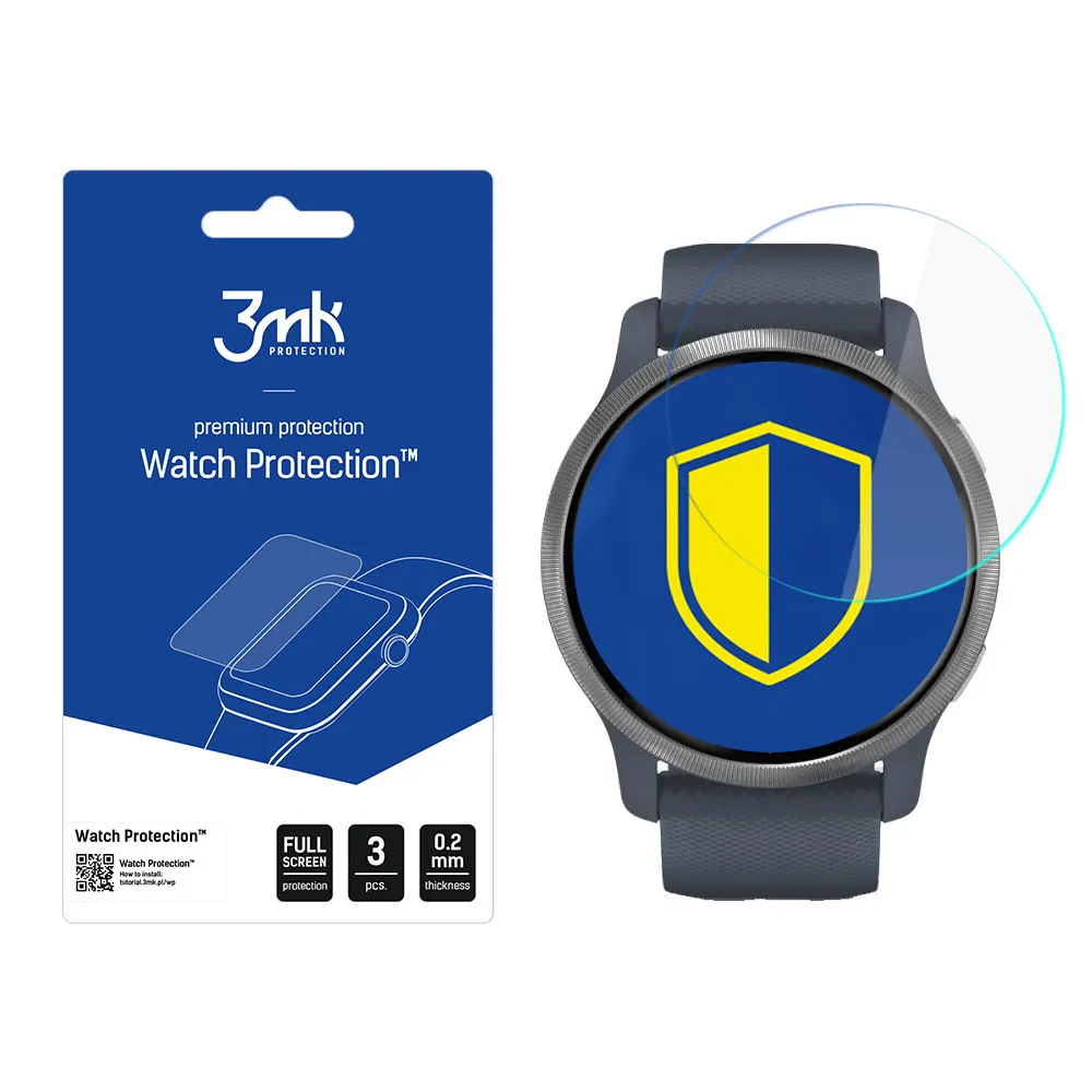 Protective screen film for smartwatch Garmin Venu 2 - 3mk Watch Protection