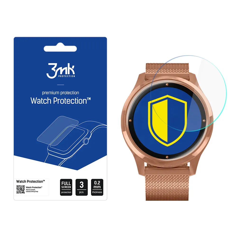Protective glass for Garmin Vivomove Luxe smartwatch screen - 3mk Watch Protection