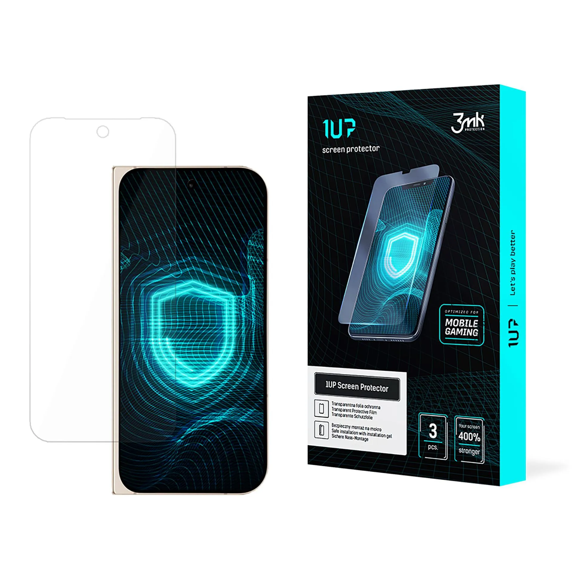 Protective film for Google Pixel 9 Pro Fold (front) - 3mk 1UP screen protector (3 pieces)