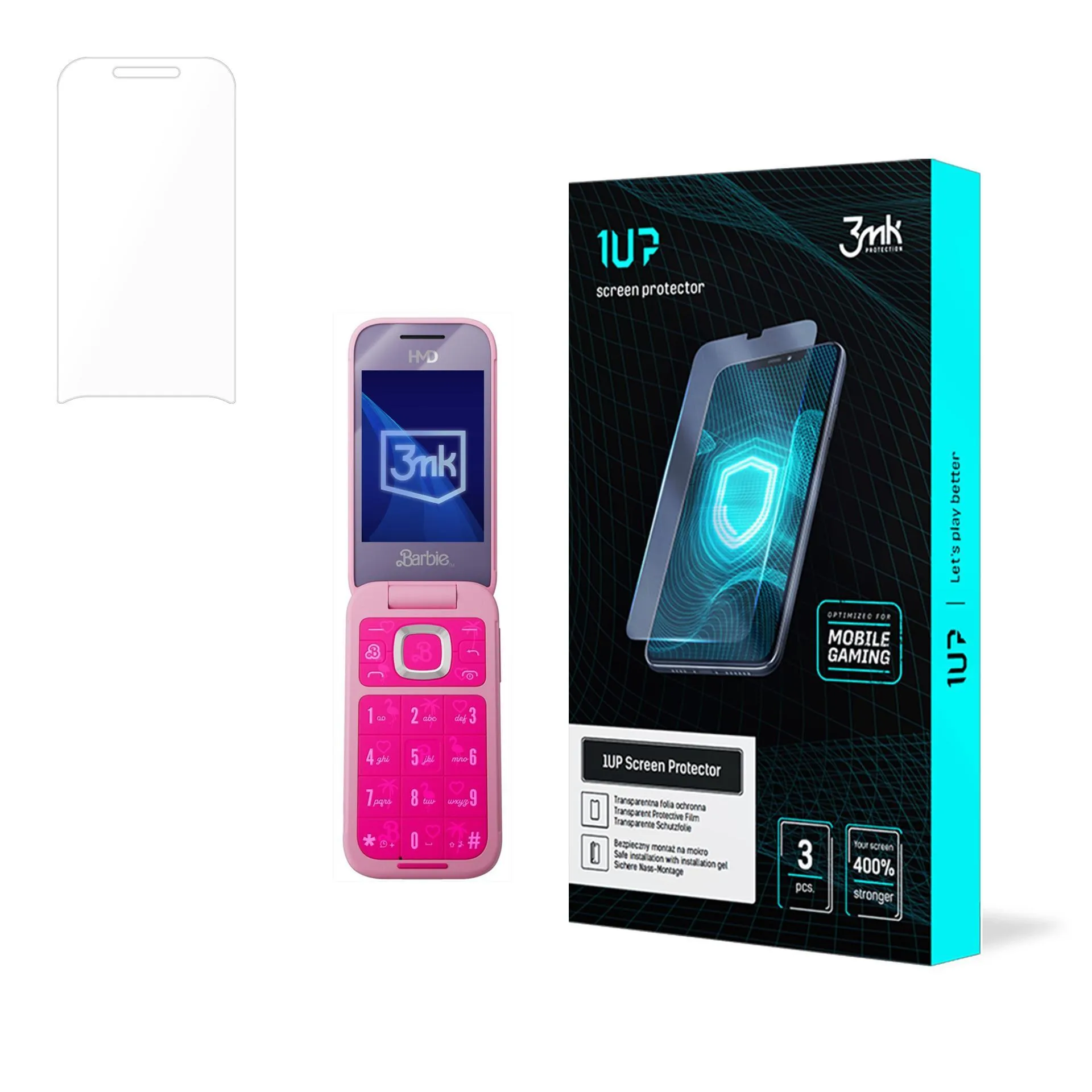 Screen protector for HMD Barbie Phone - 3mk 1UP screen protector (3 pieces)