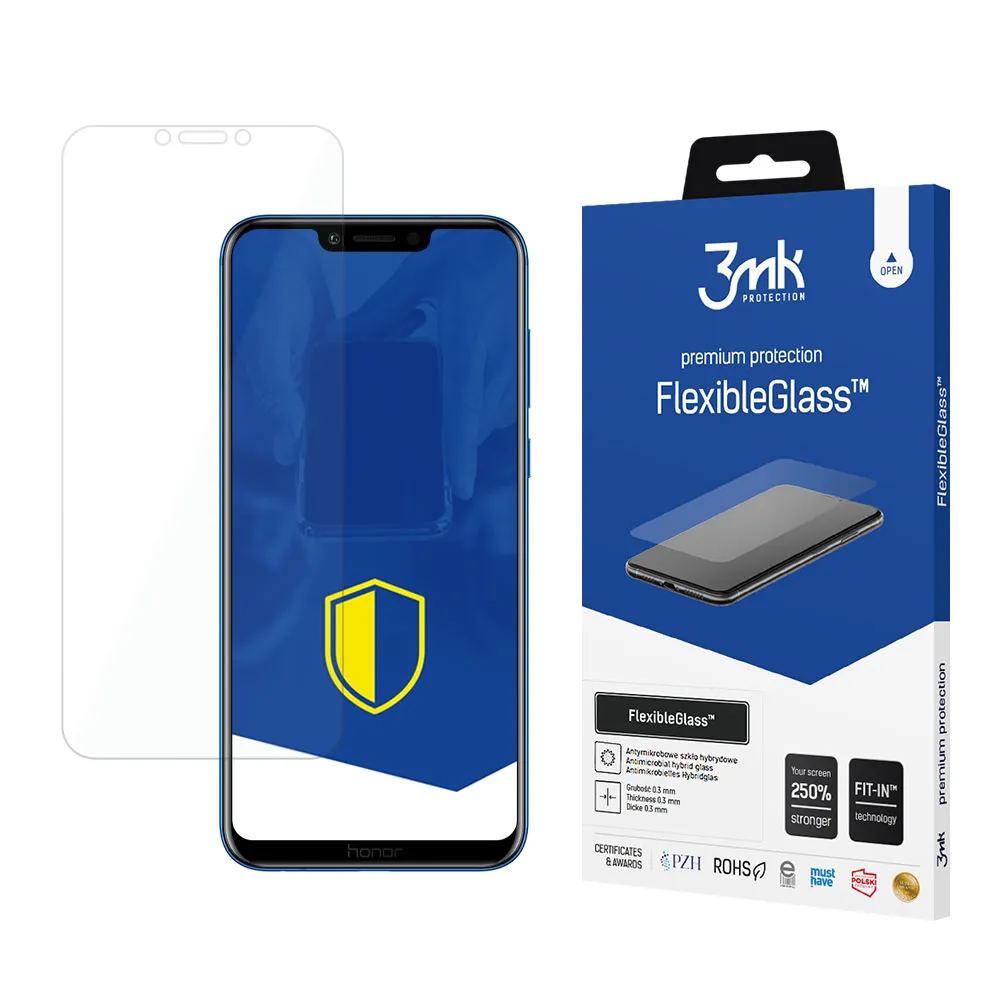 Shatterproof hybrid glass on Honor Play - 3mk FlexibleGlass™