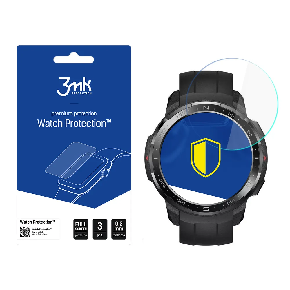 Protective glass for Honor Watch GS Pro smartwatch screen - 3mk Watch Protection